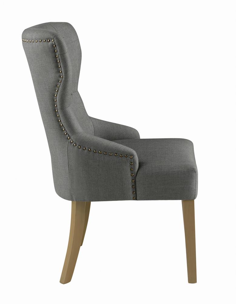 Baney Tufted Fabric Dining Chair with Wood Legs