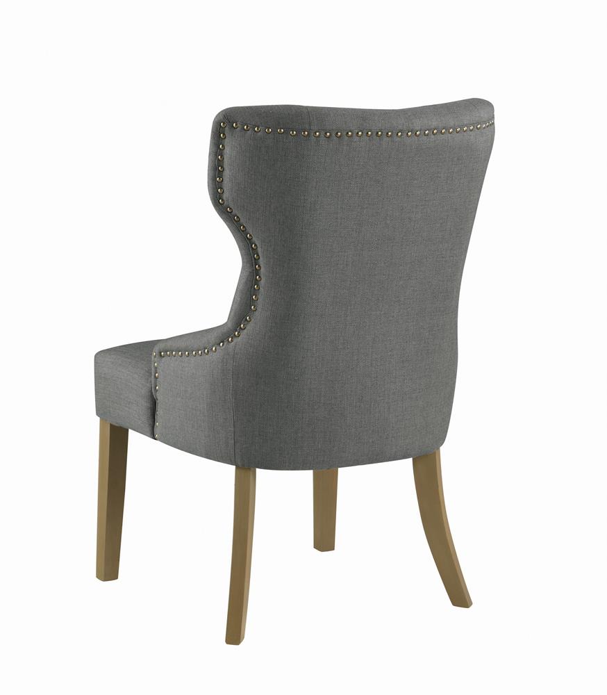 Baney Tufted Fabric Dining Chair with Wood Legs