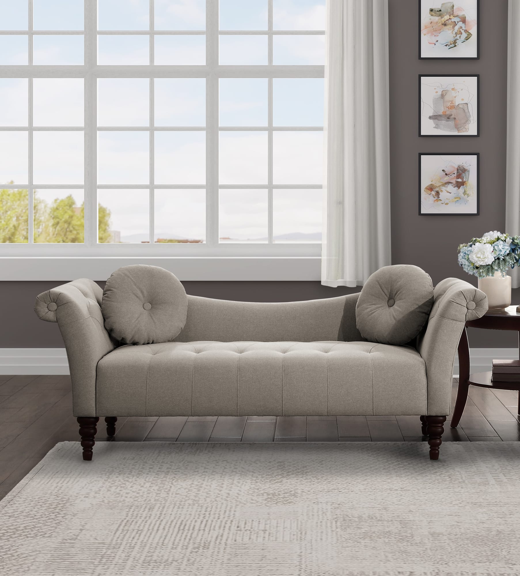 Adira Fabric Settee