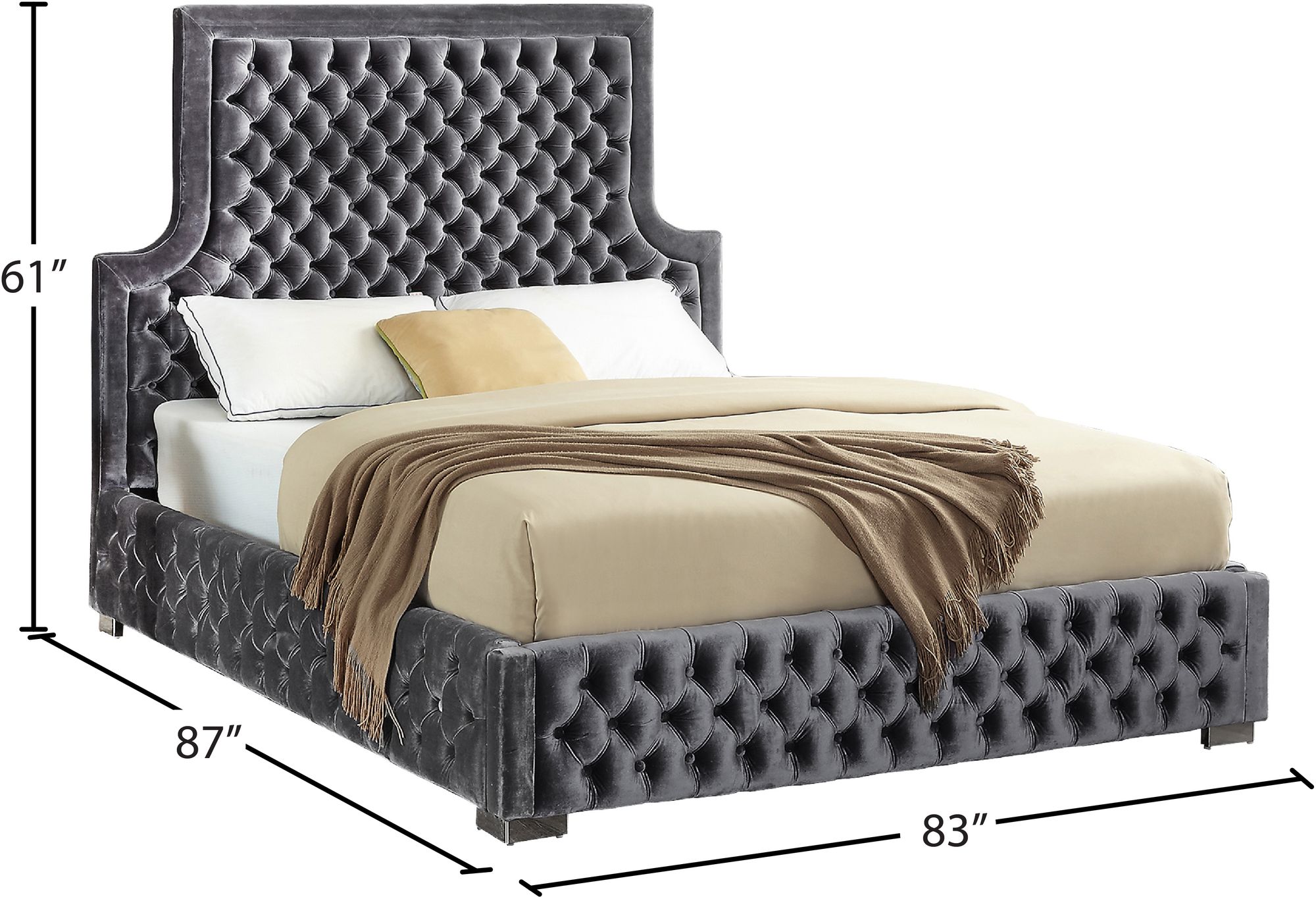 Sedona Velvet King Size Bed