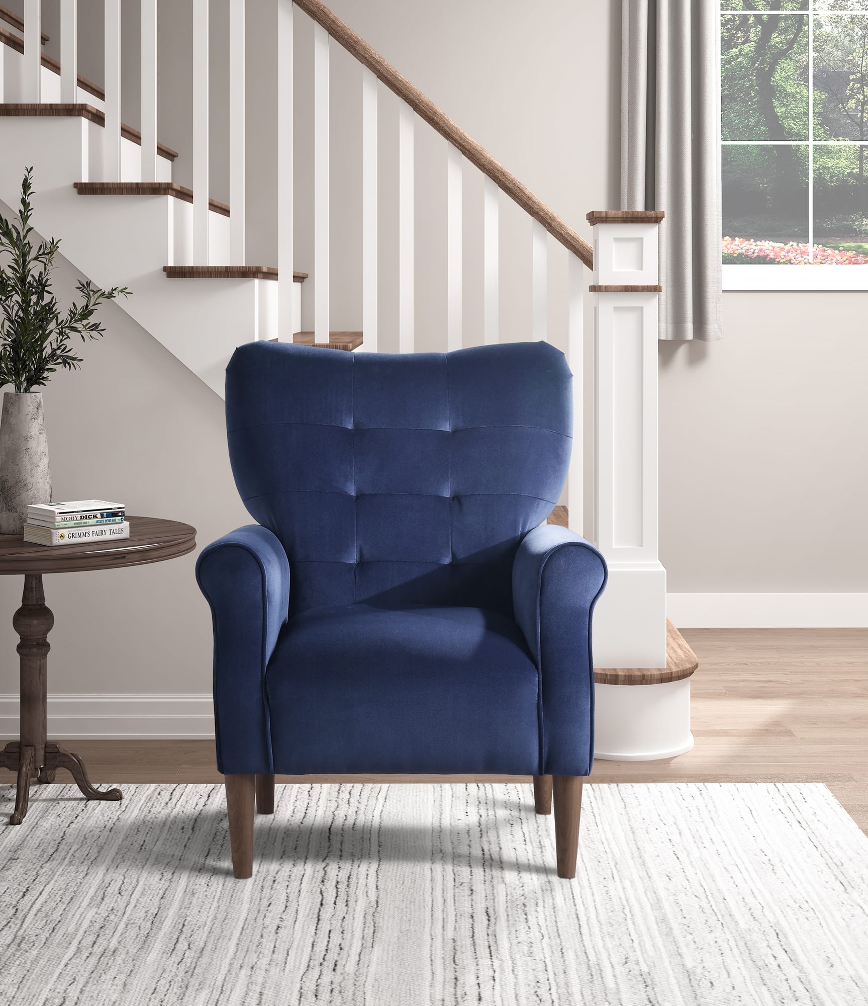 Kyrie Velvet Accent Chair