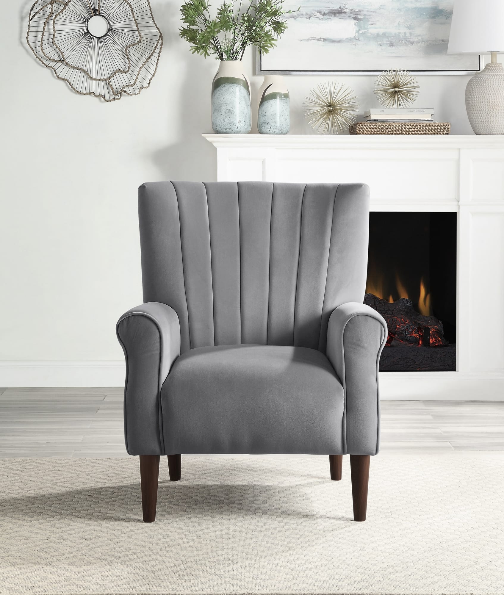 Urielle Velvet Accent Chair
