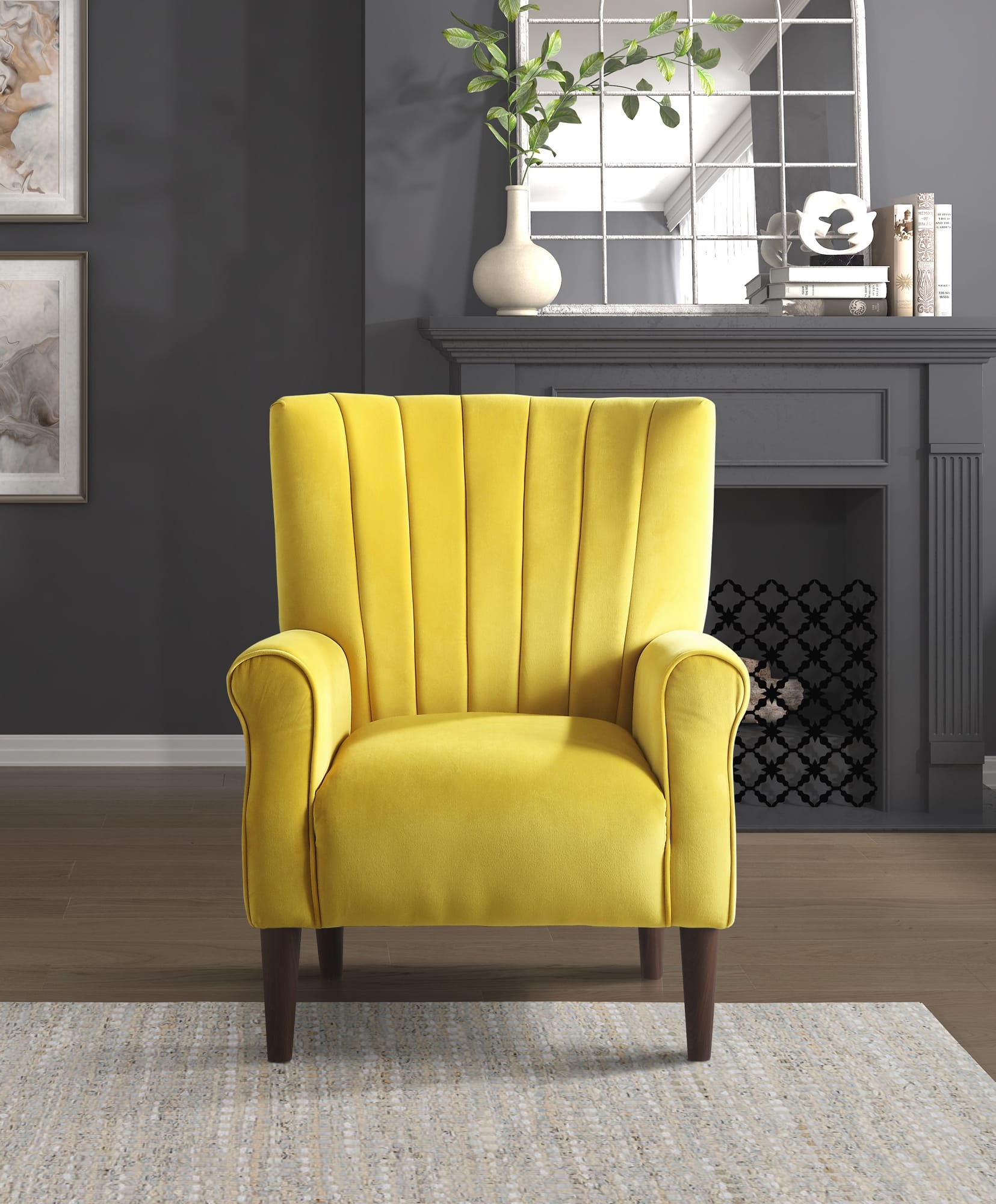 Urielle Velvet Accent Chair