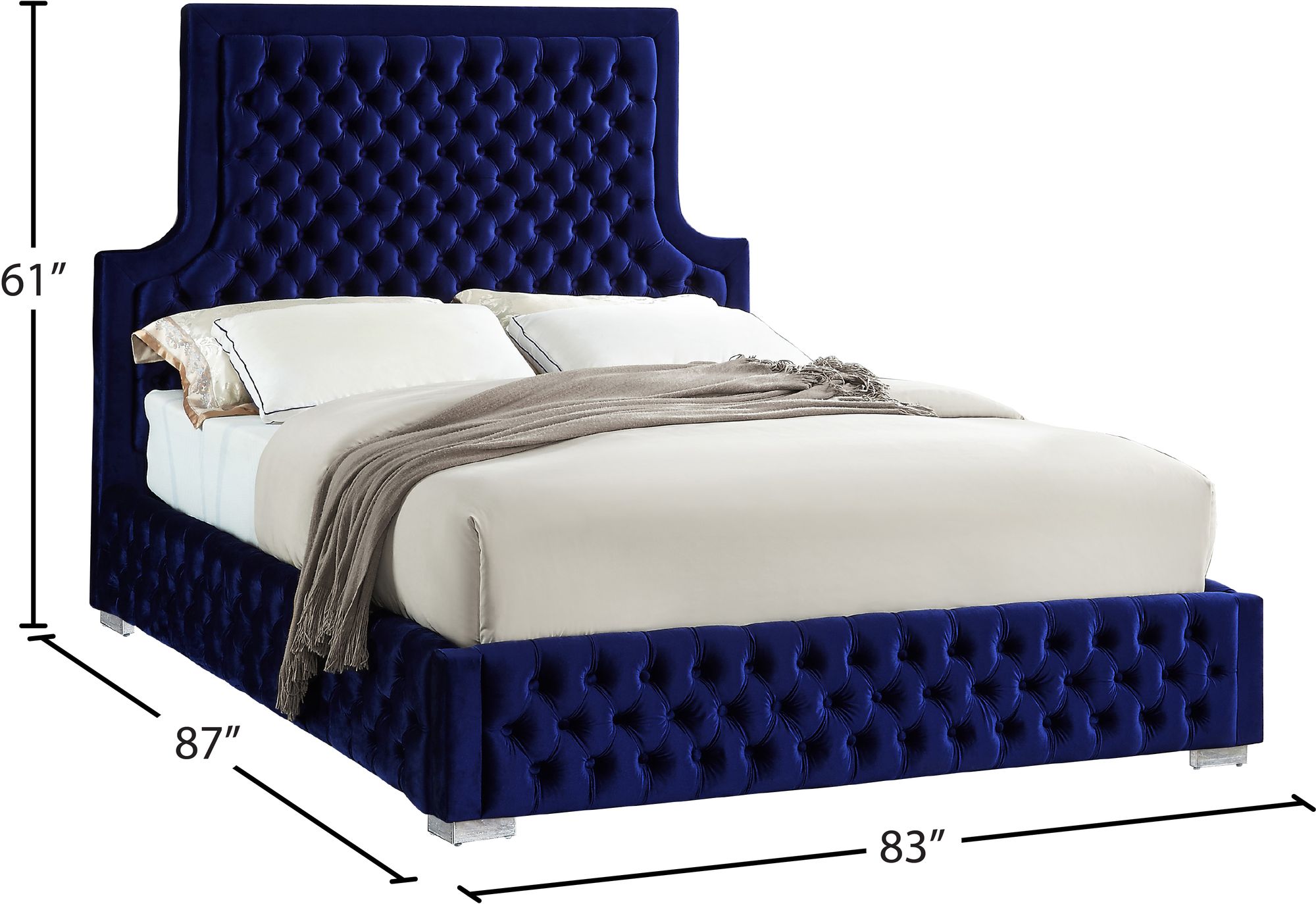 Sedona Velvet King Size Bed