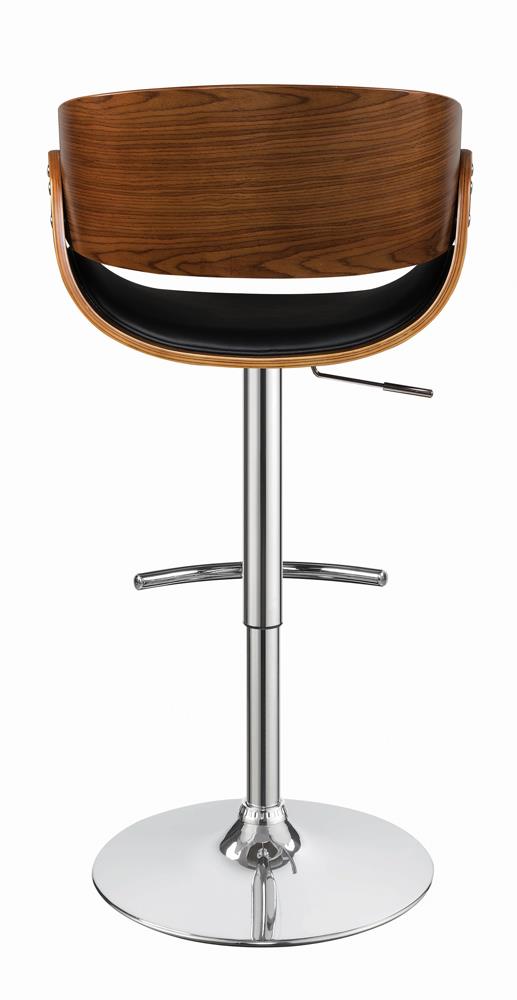 Dana Leatherette Adjustable Bar Stool with Chrome Base