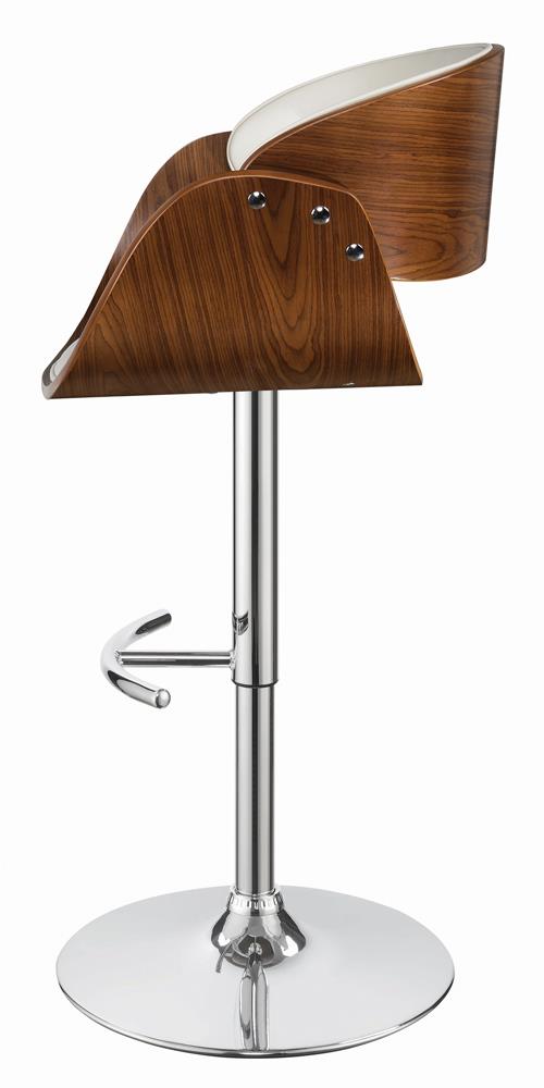 Dana Leatherette Adjustable Bar Stool with Chrome Base