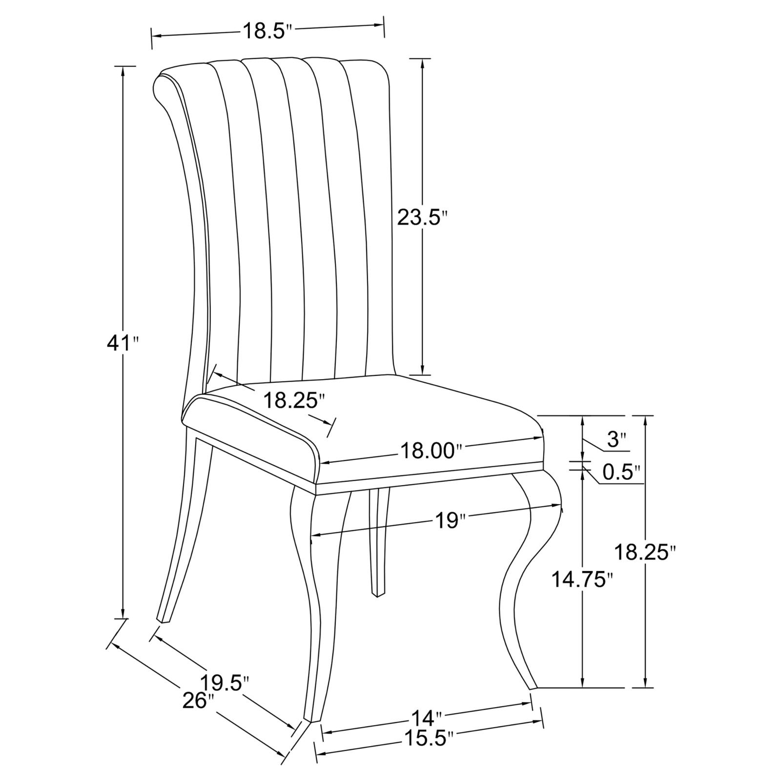 Betty Velvet Side Chair with Chrome Legs