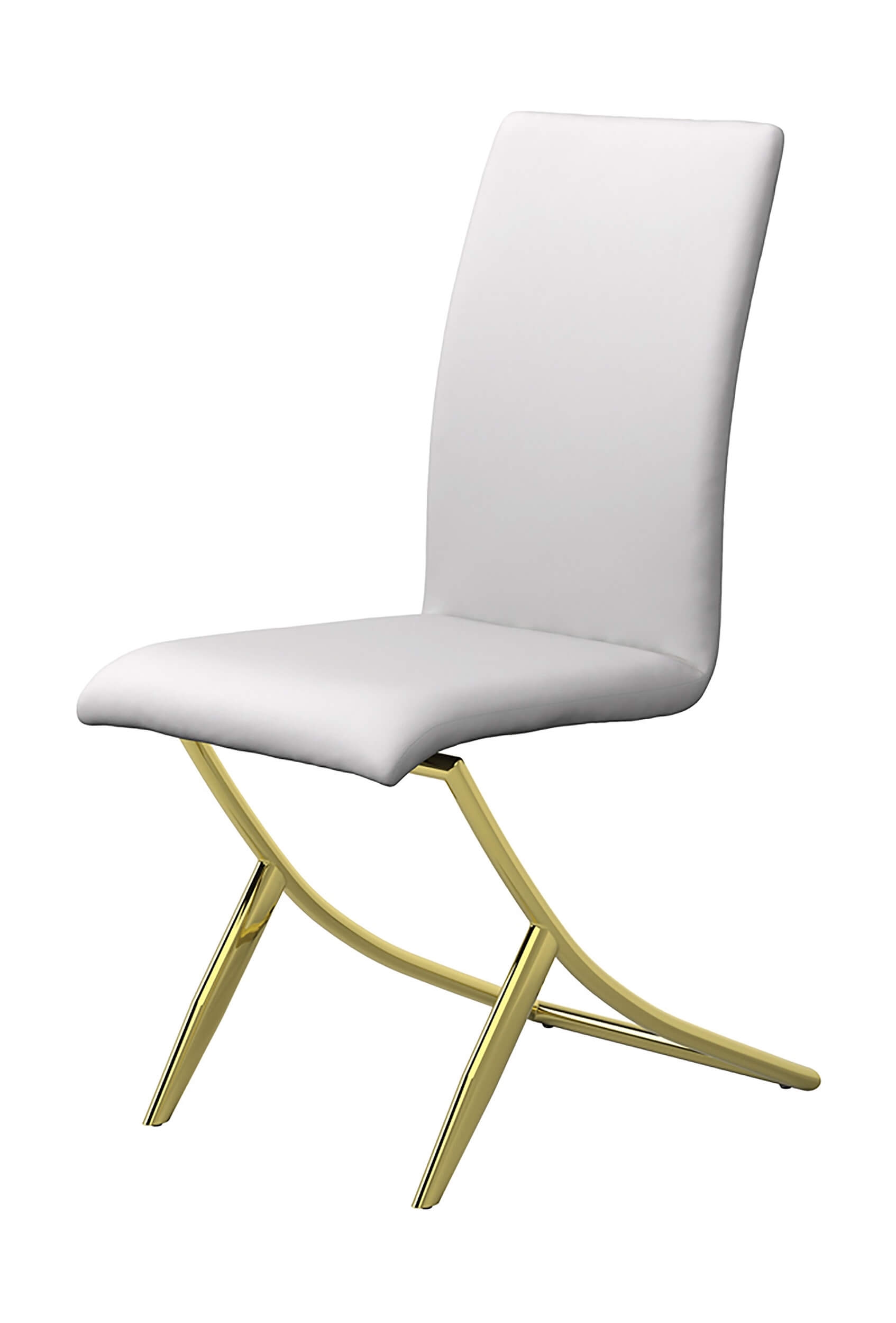 Carmelia Leatherette Side Chair with Metal Base