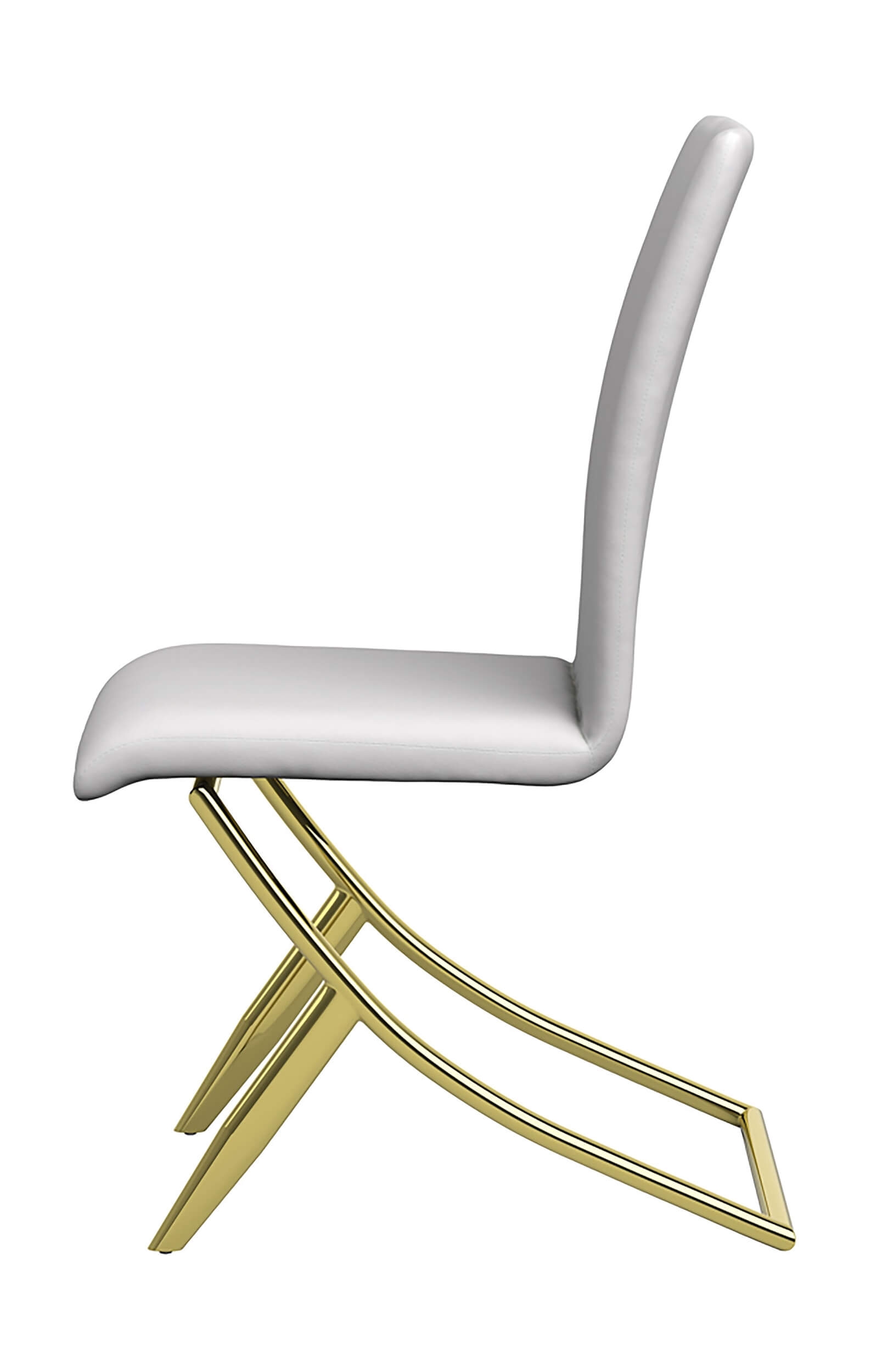 Carmelia Leatherette Side Chair with Metal Base