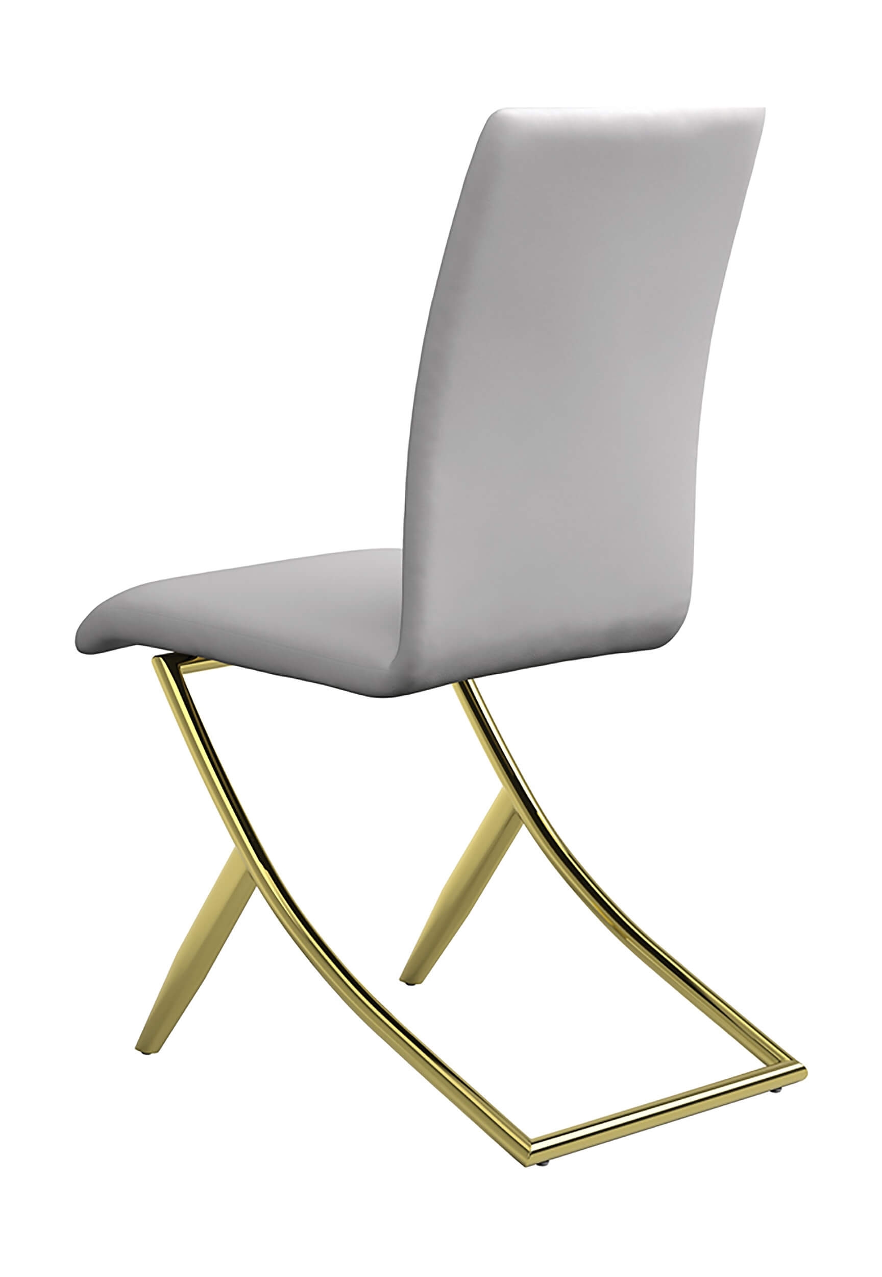 Carmelia Leatherette Side Chair with Metal Base
