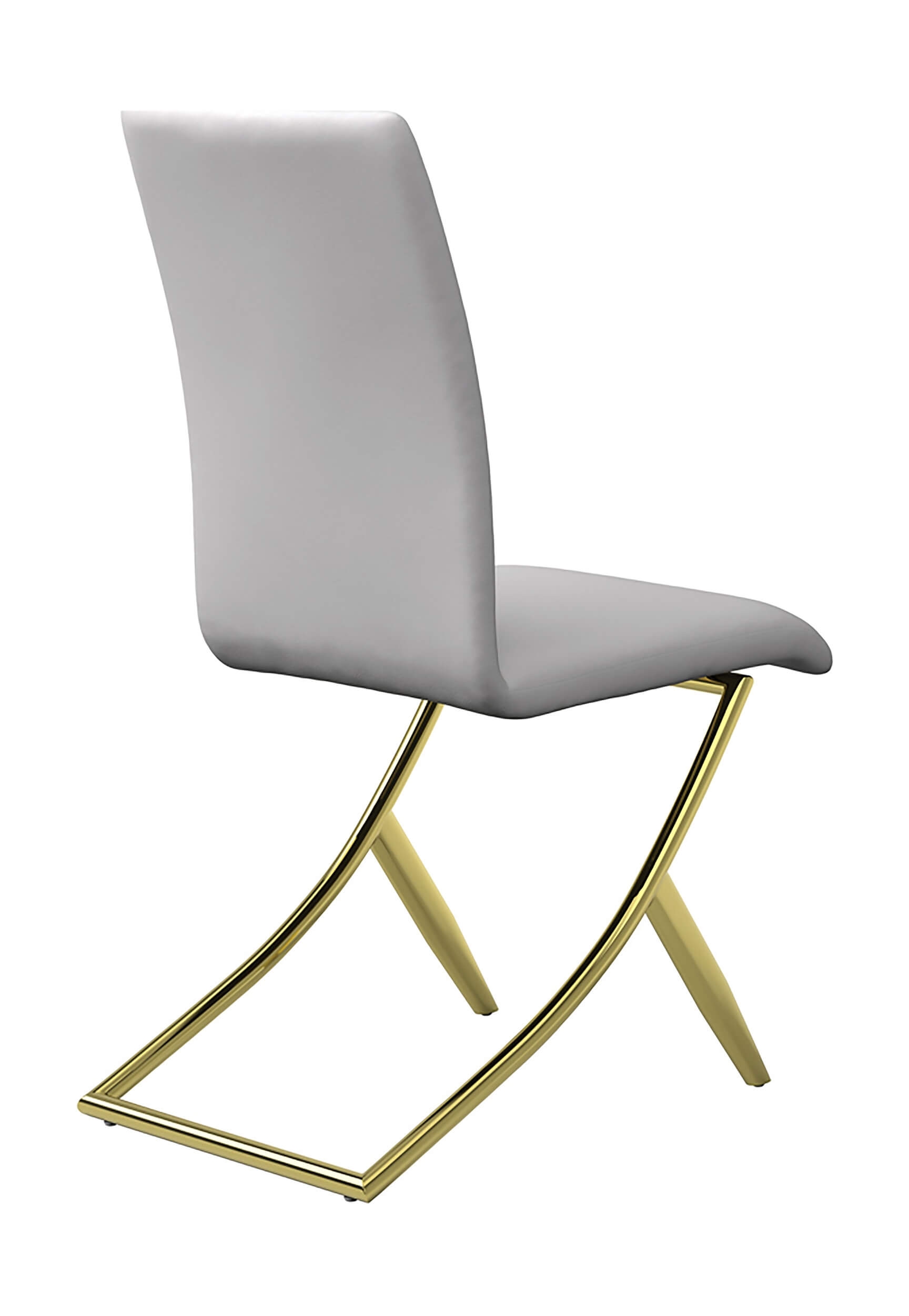 Carmelia Leatherette Side Chair with Metal Base