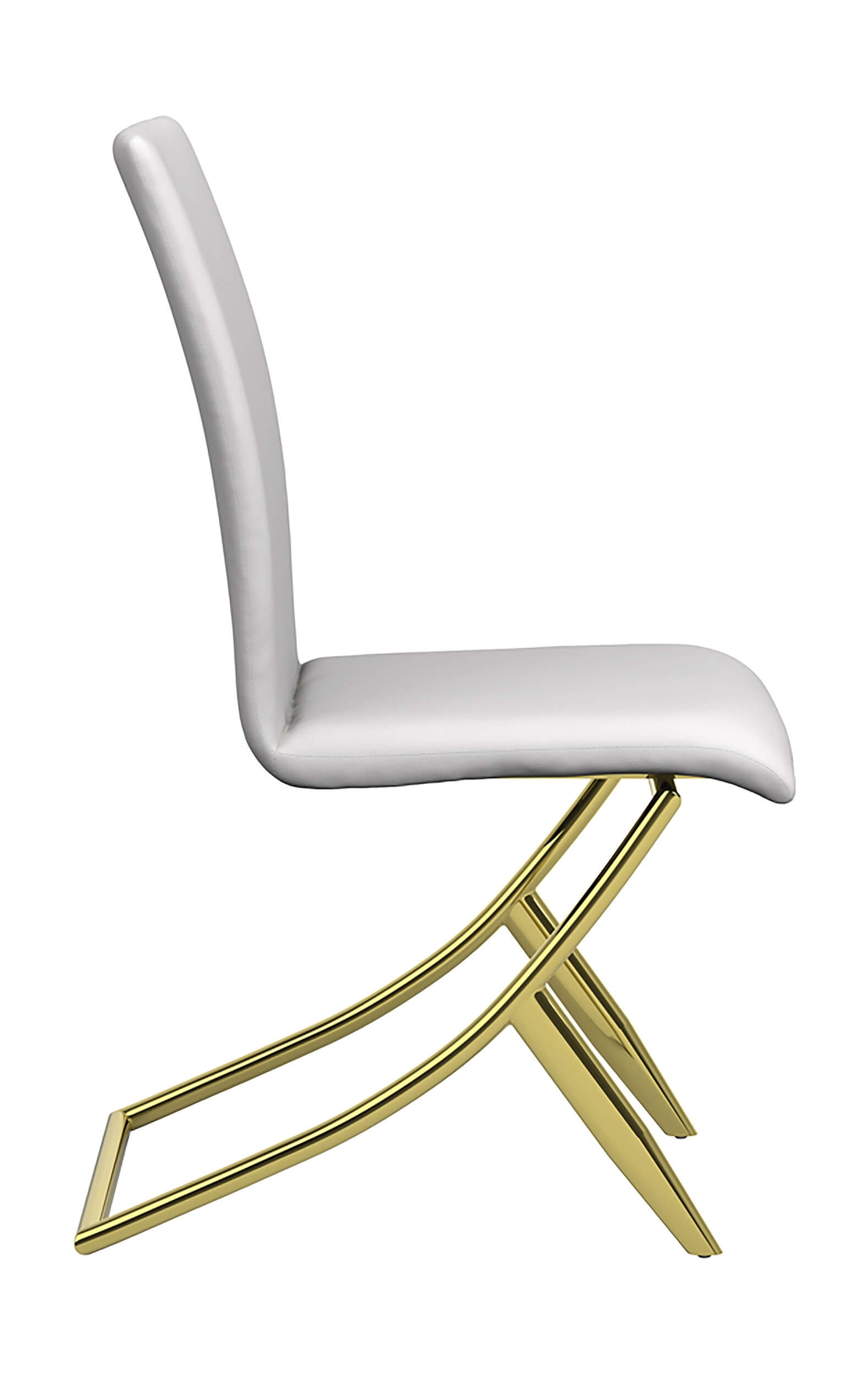 Carmelia Leatherette Side Chair with Metal Base