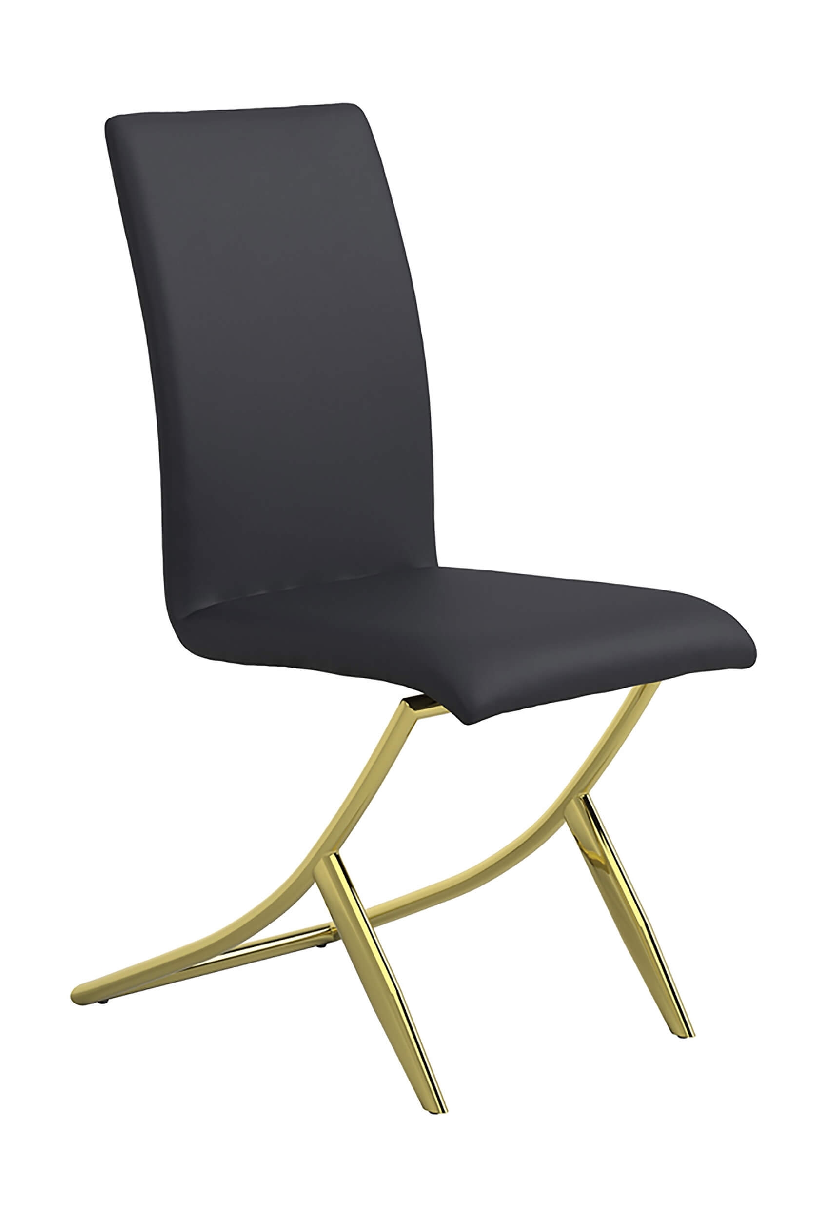 Carmelia Leatherette Side Chair with Metal Base