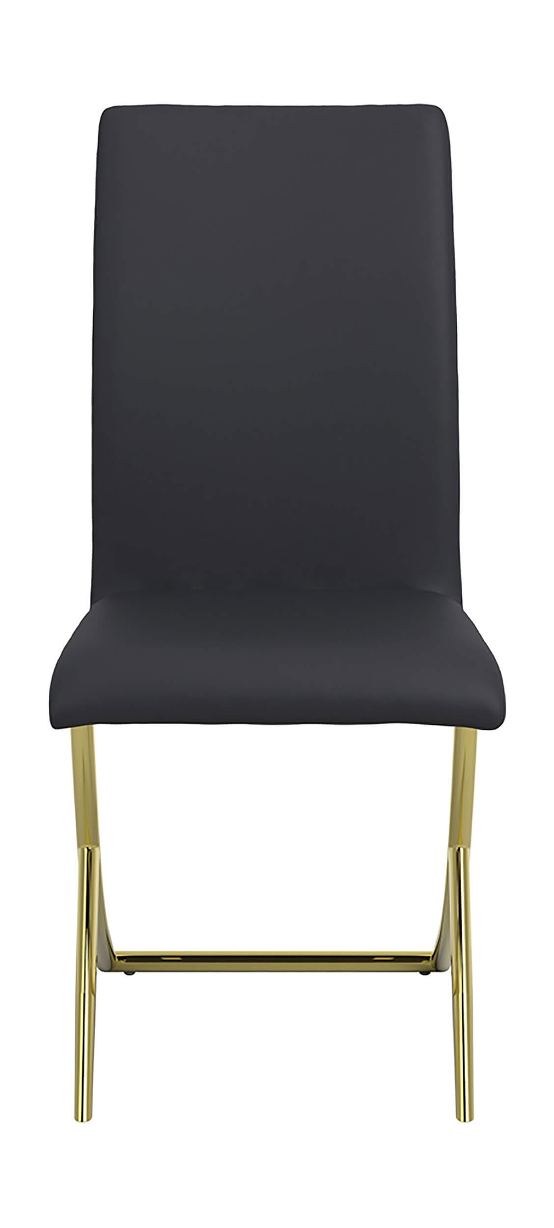 Carmelia Leatherette Side Chair with Metal Base