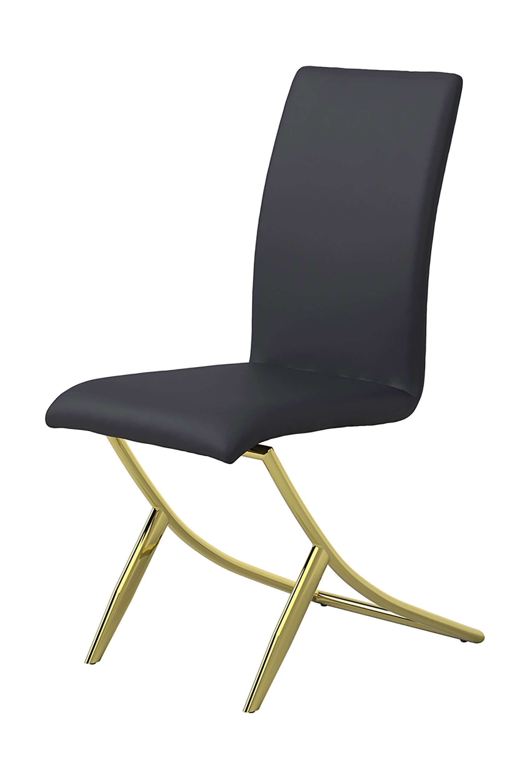 Carmelia Leatherette Side Chair with Metal Base