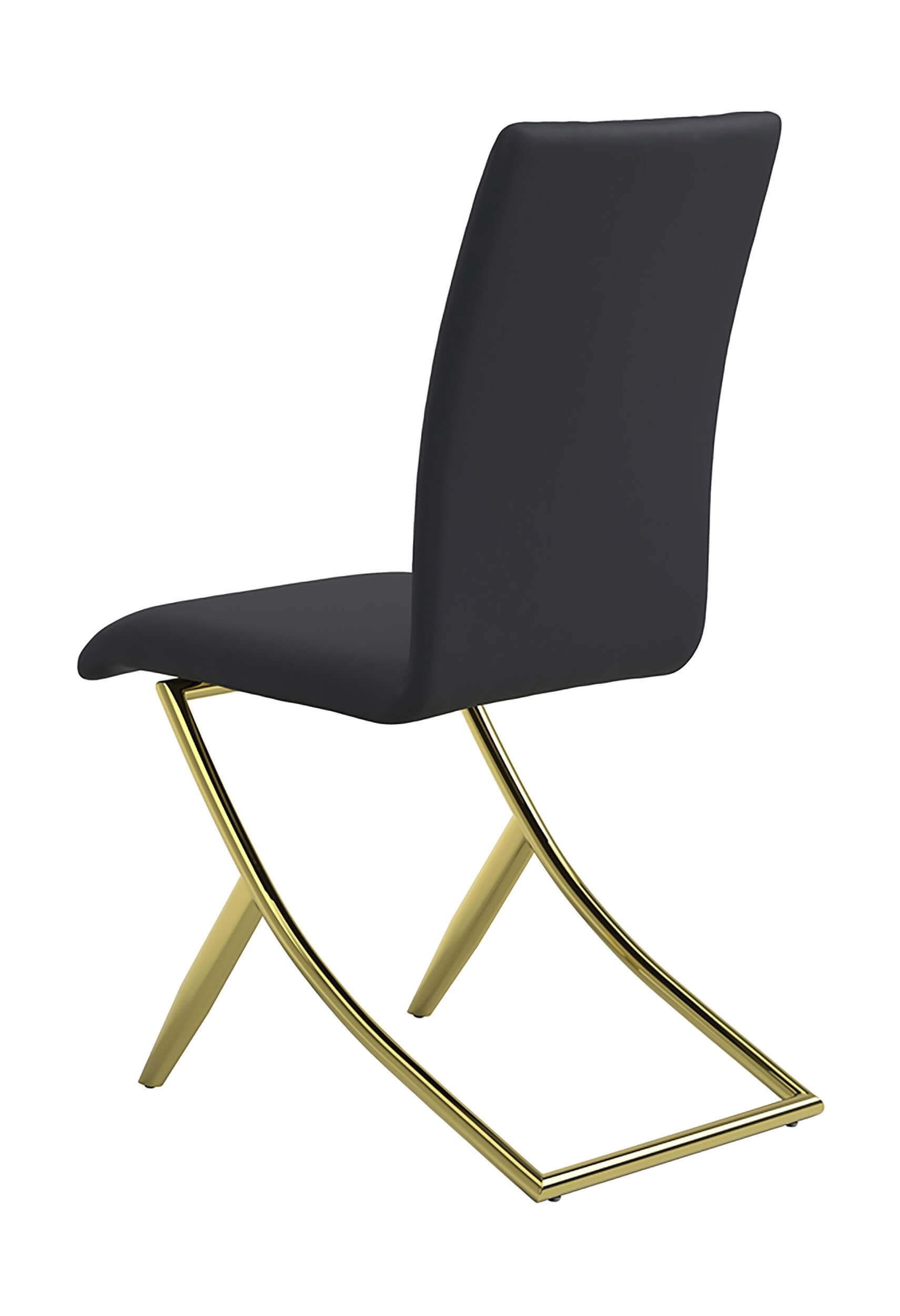 Carmelia Leatherette Side Chair with Metal Base