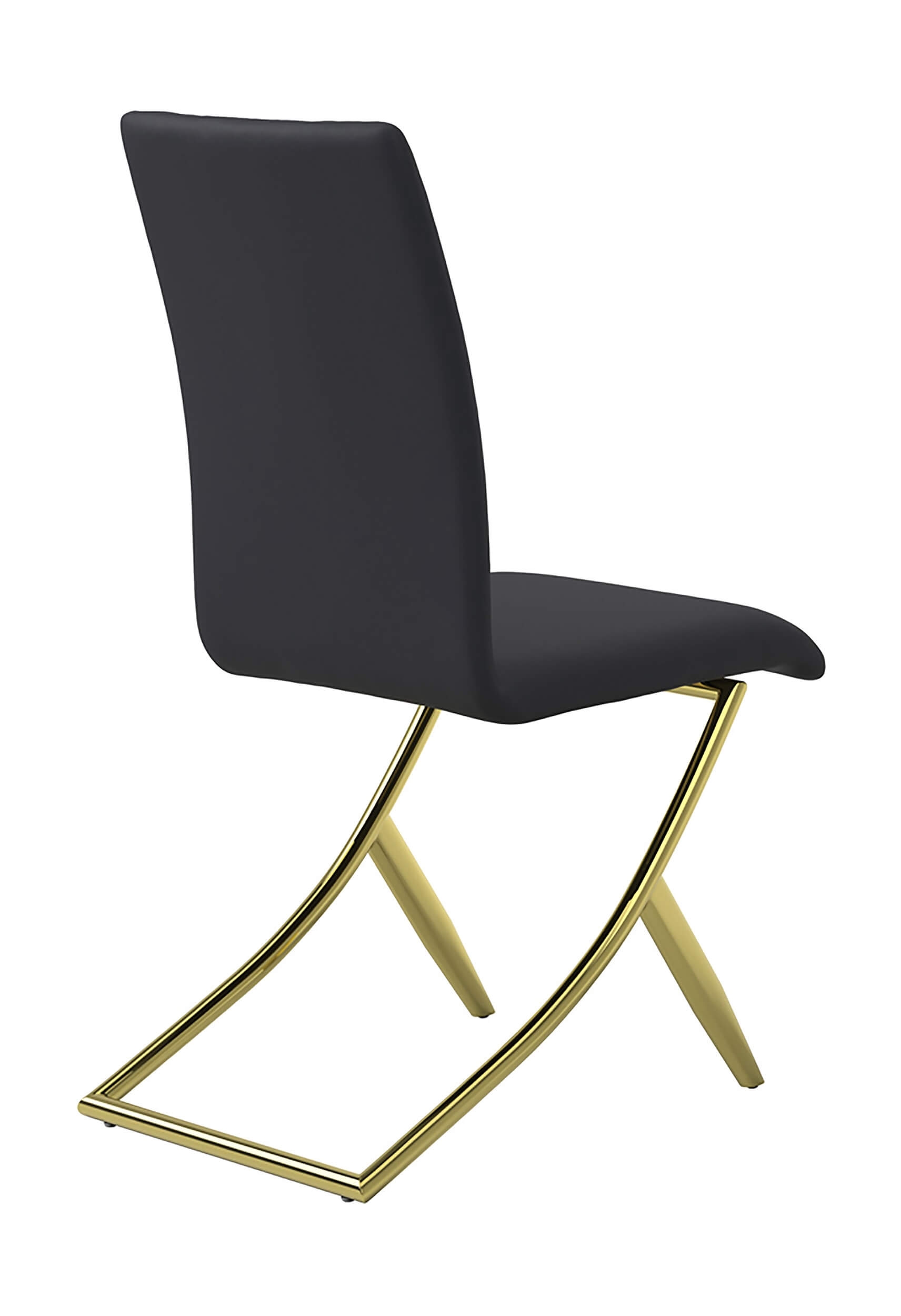 Carmelia Leatherette Side Chair with Metal Base
