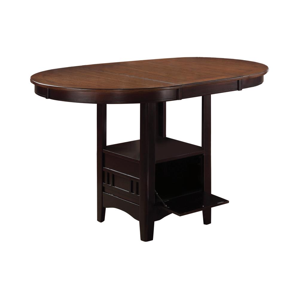 Lavon 42" Wood Veneer Round Extendable Counter Height Table
