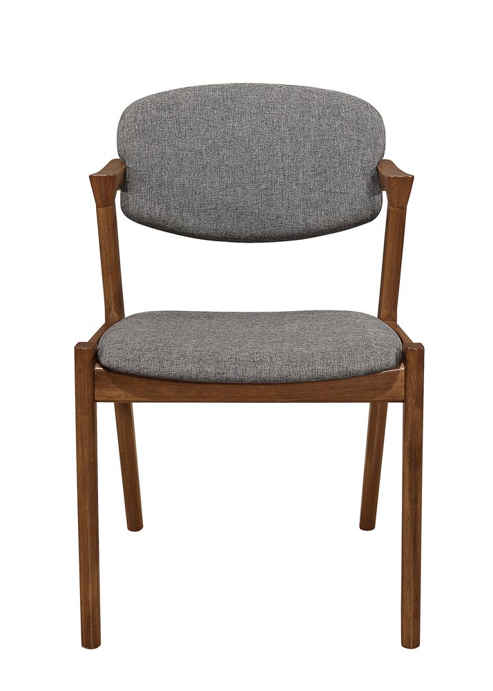 Malone Fabric Dining Side Chair with Wood Legs