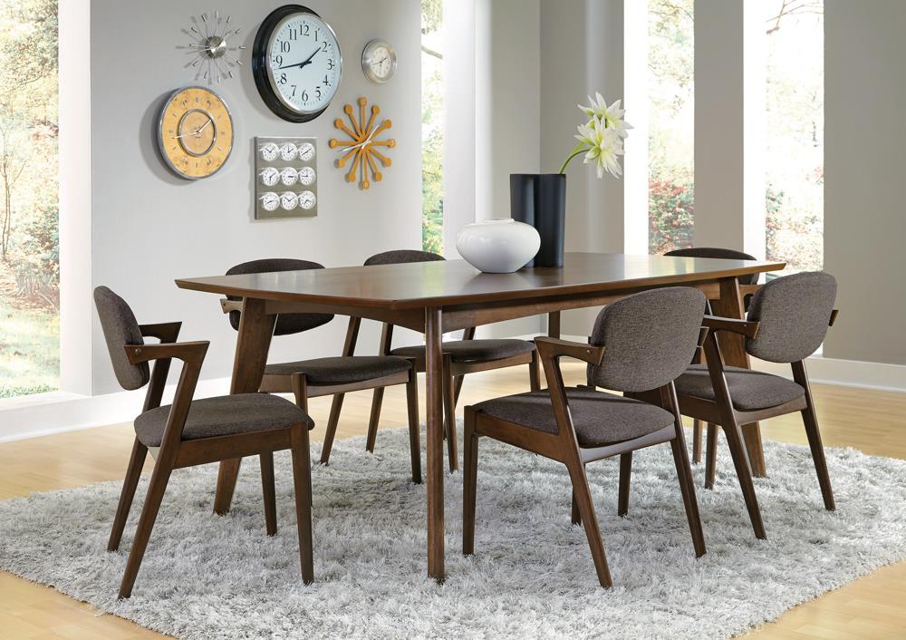 Malone Fabric Dining Side Chair with Wood Legs