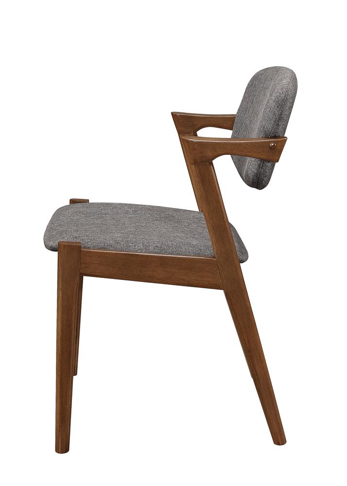 Malone Fabric Dining Side Chair with Wood Legs