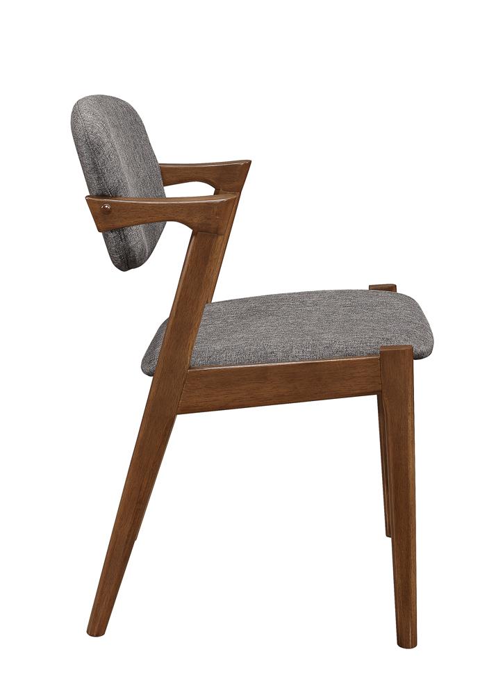 Malone Fabric Dining Side Chair with Wood Legs