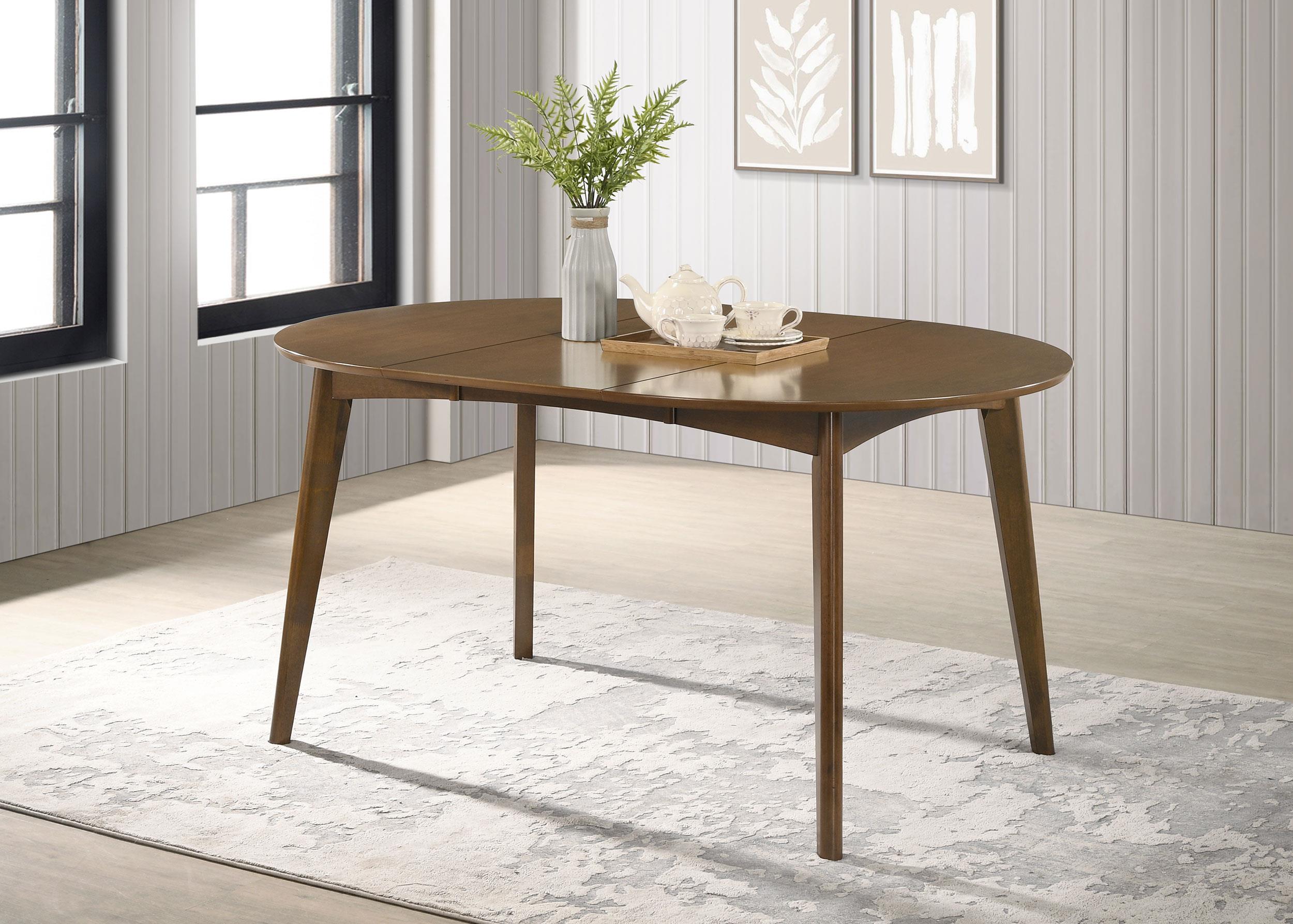 Jedda 42" Oval Extendable Wood Veneer Dining Table