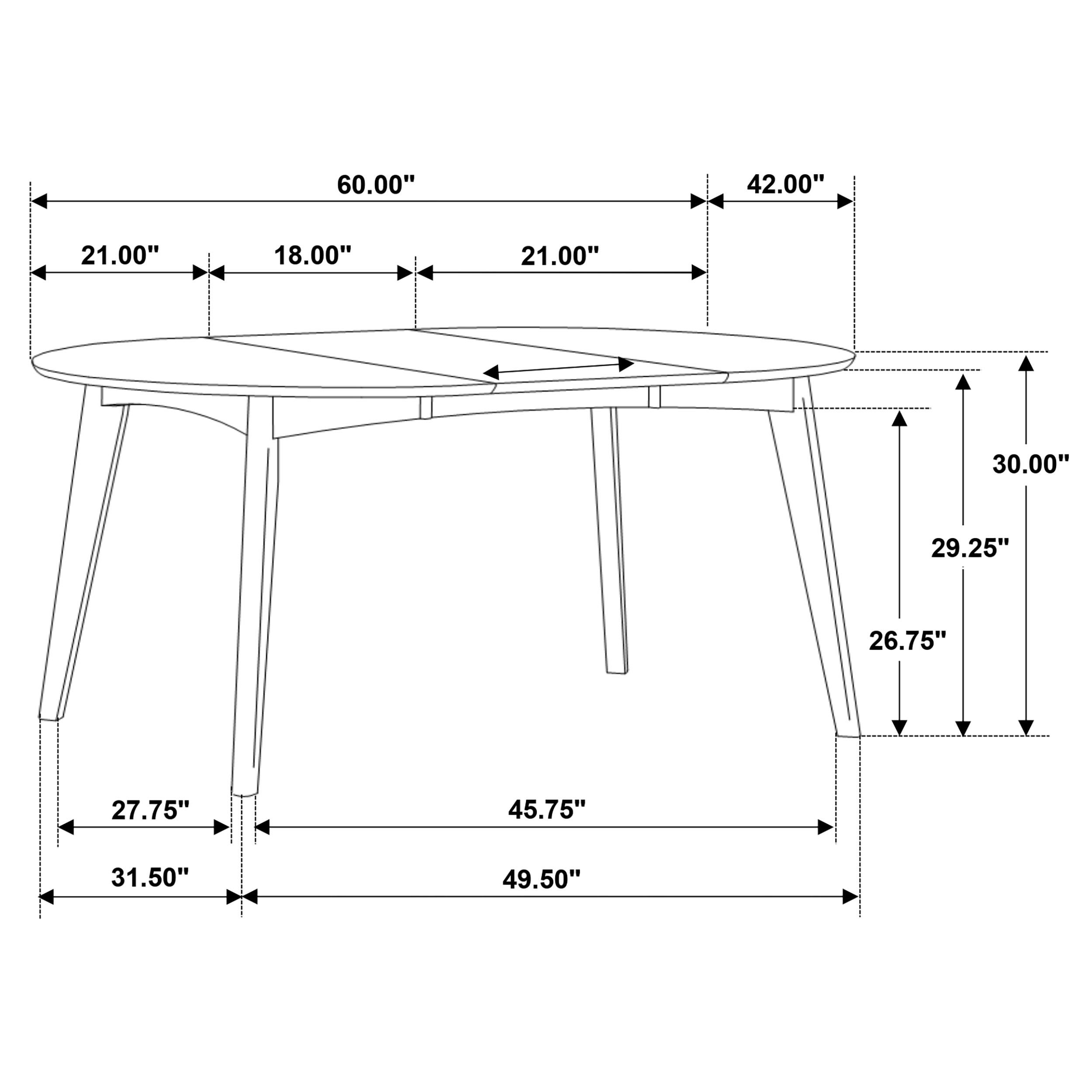 Jedda 42" Oval Extendable Wood Veneer Dining Table