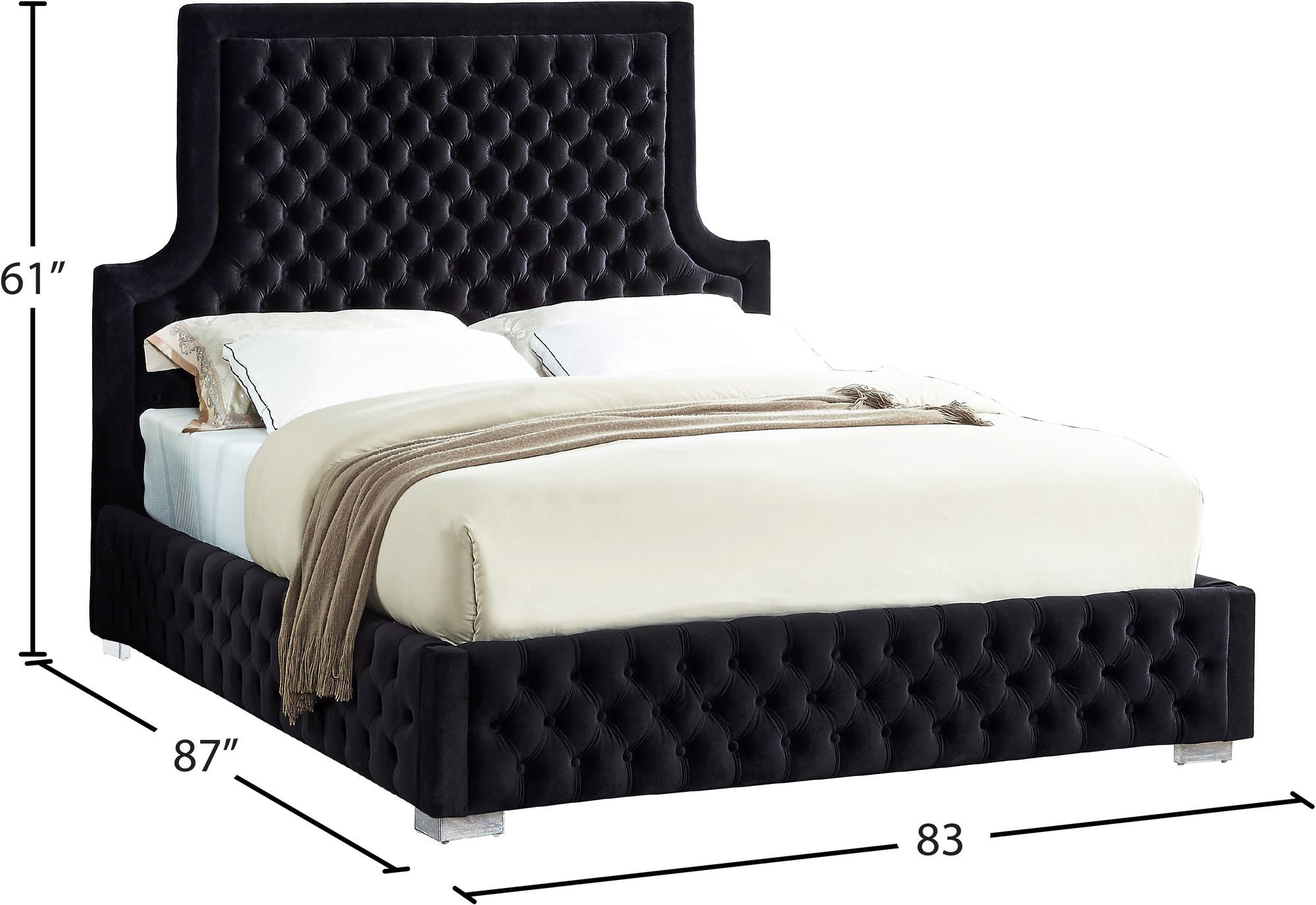 Sedona Velvet King Size Bed