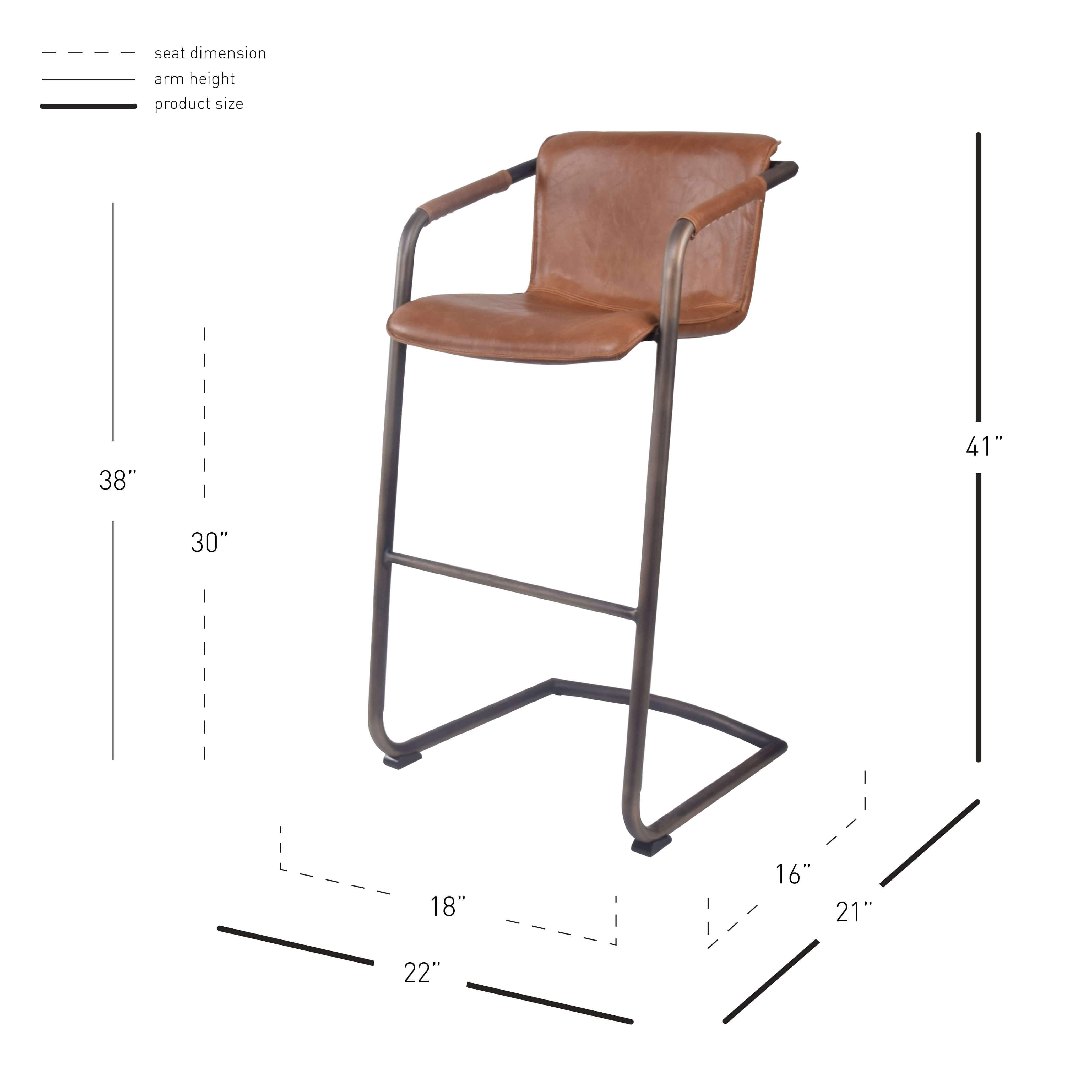 Indy PU Bar Stool