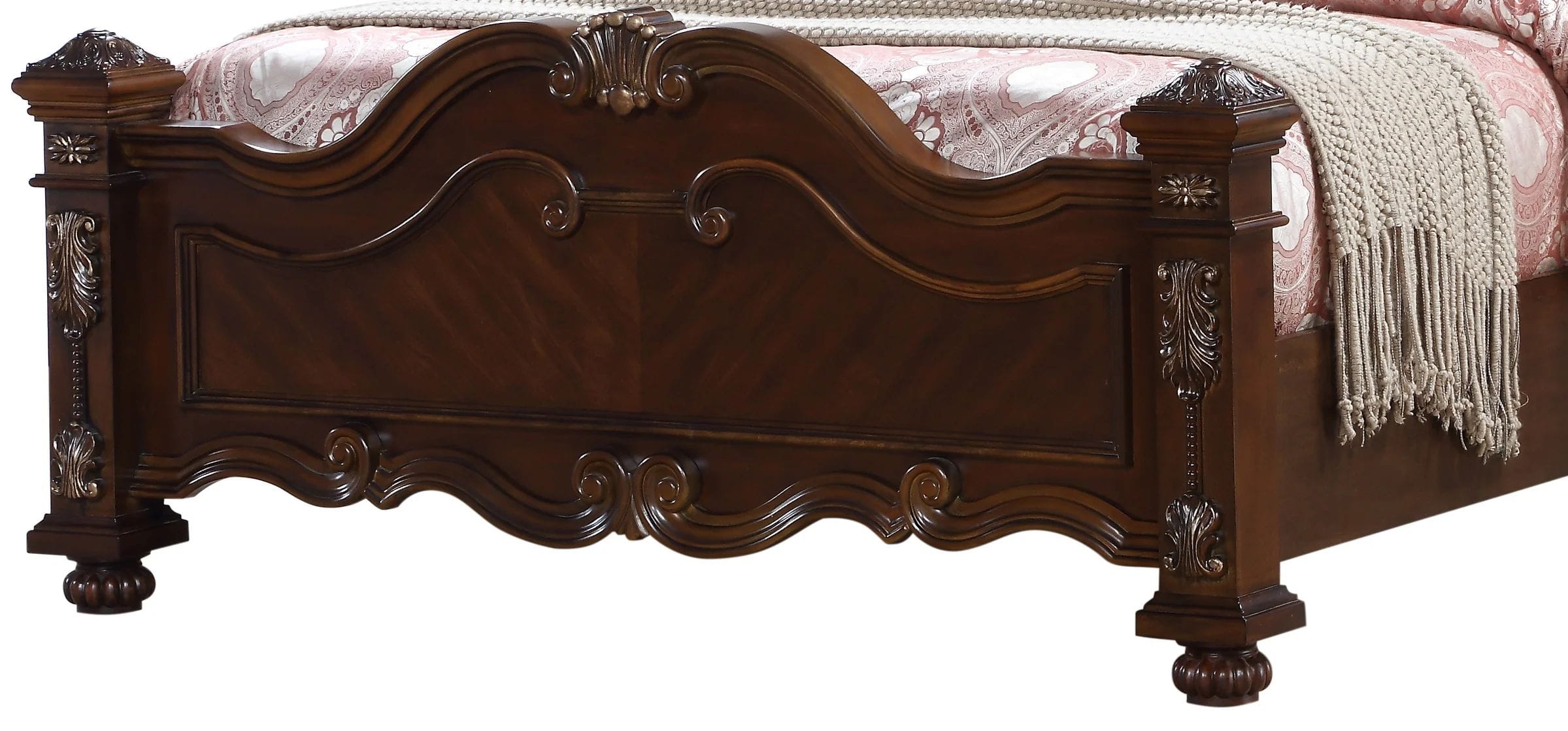 Destiny Bed with Faux Leather Upholstered Headboard