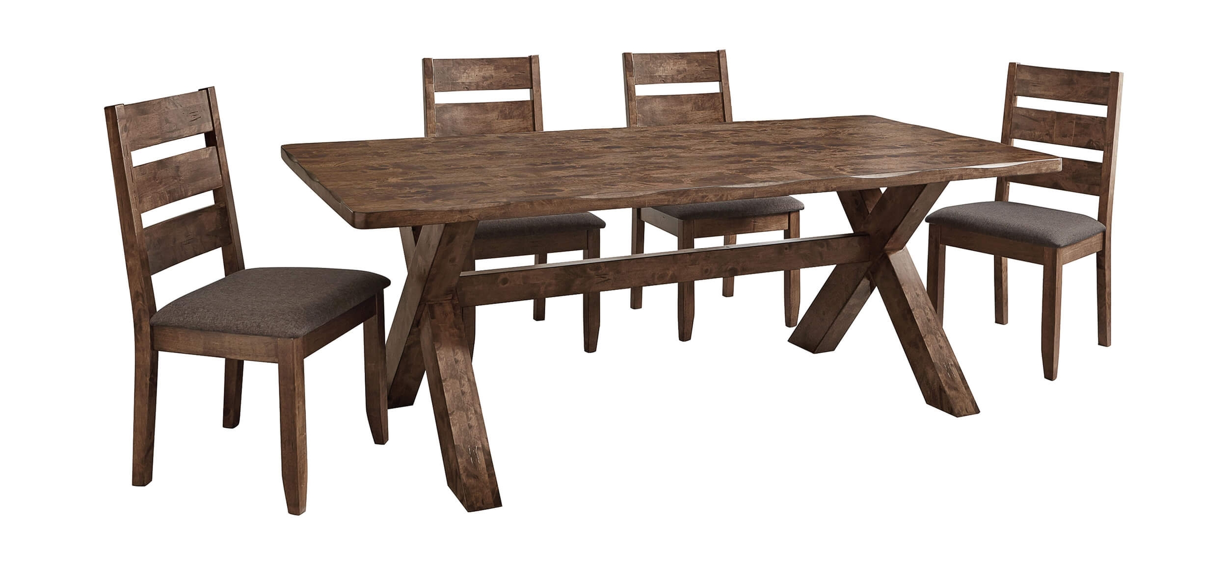 Alston 70.75" Rectangular Wood Veneer X-Shaped Dining Table