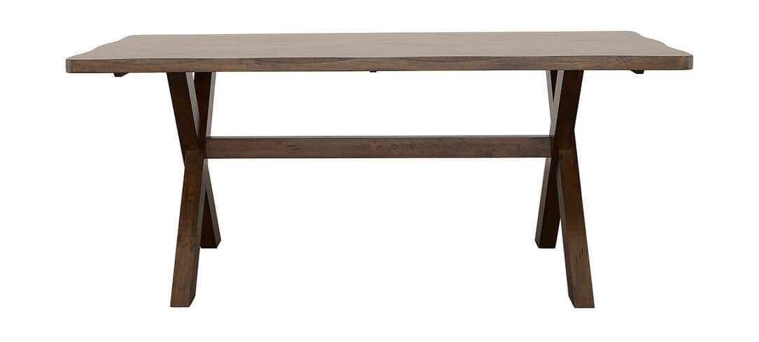 Alston 70.75" Rectangular Wood Veneer X-Shaped Dining Table
