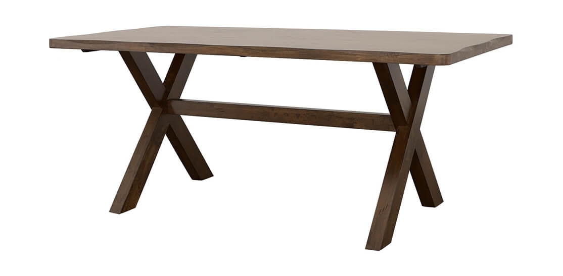 Alston 70.75" Rectangular Wood Veneer X-Shaped Dining Table