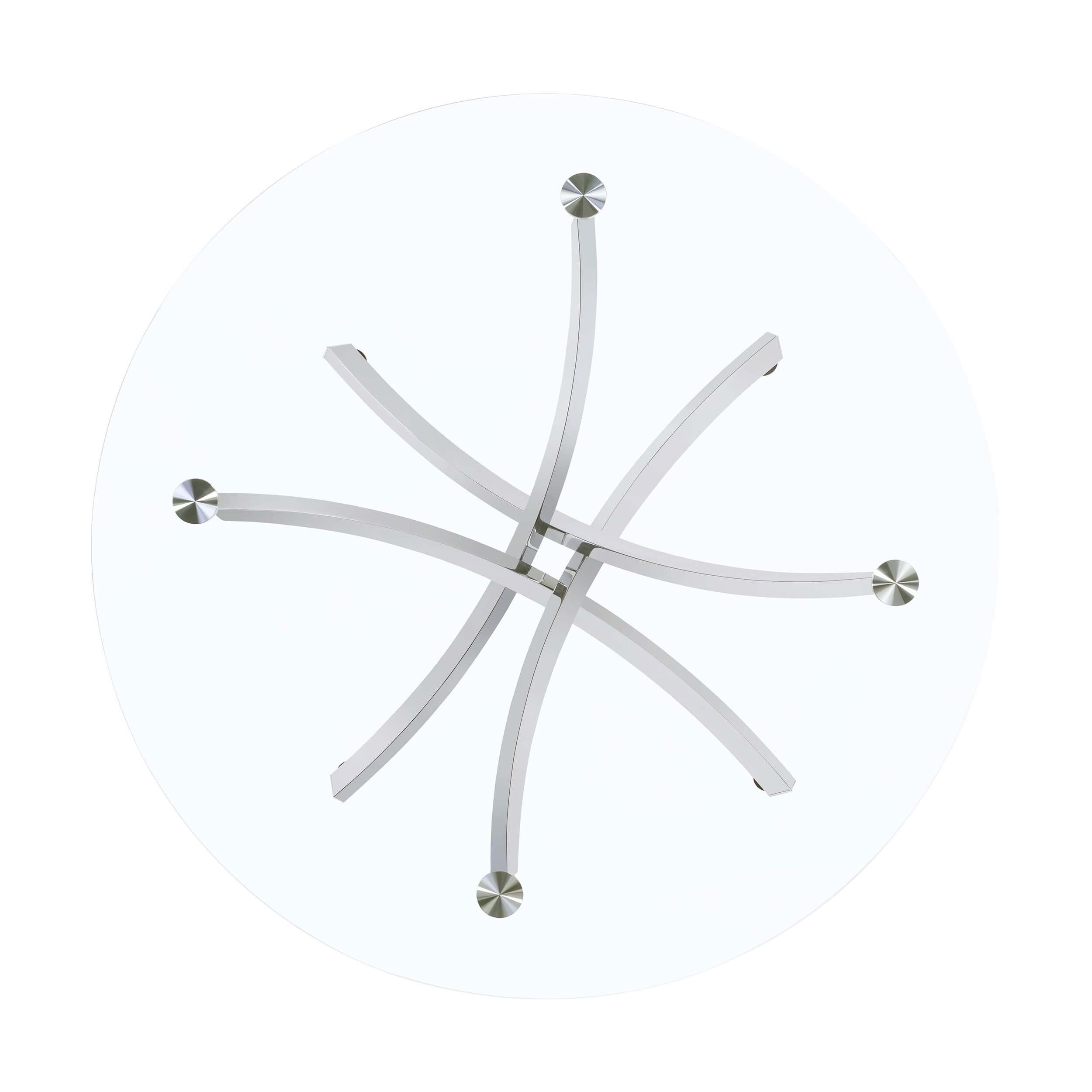 Beckham 46" Round Dining Table with Chrome Base