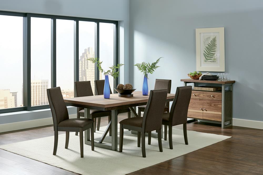 Spring Creek Fabric Side Chair with Wood Legs