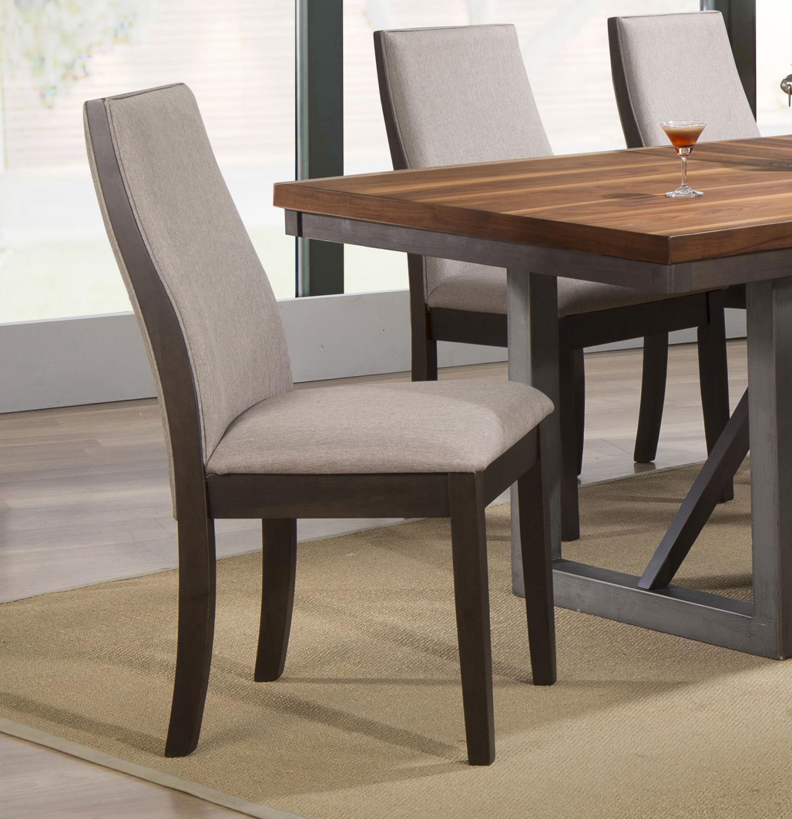 Spring Creek Farbic Side Chair with Wood Legs