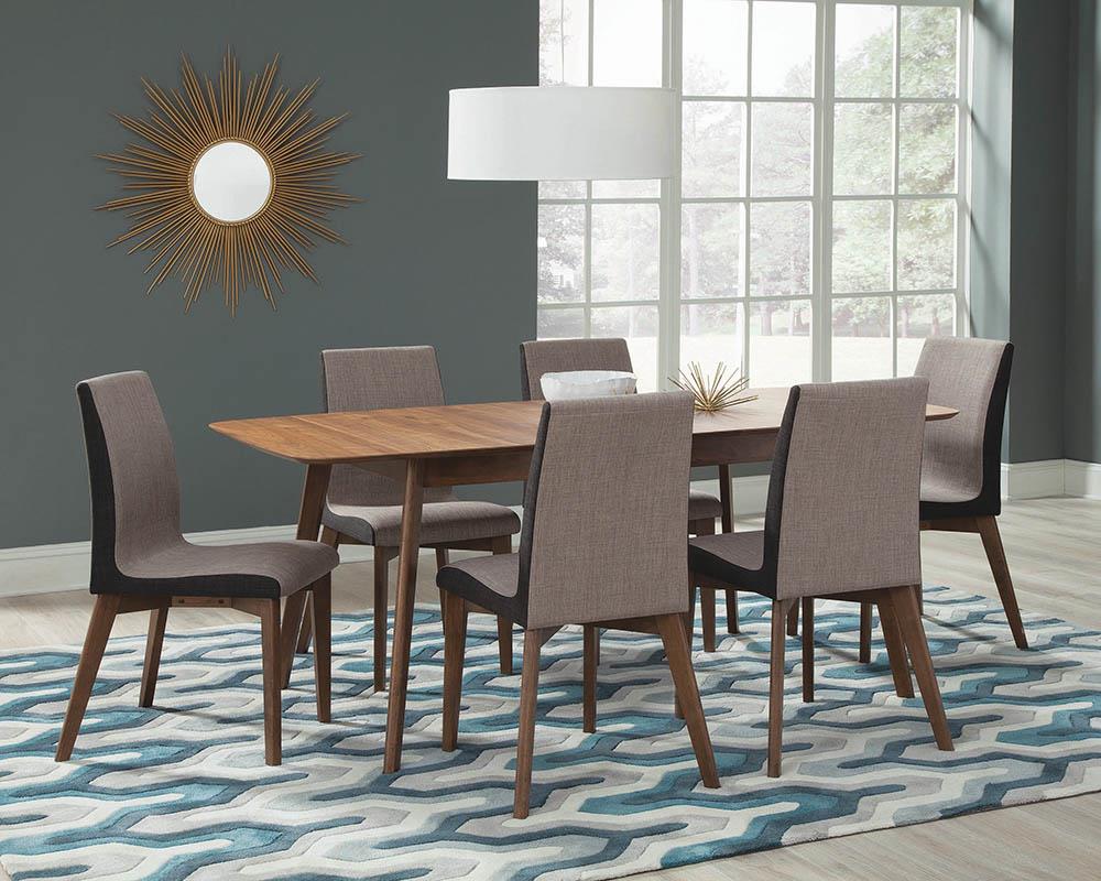 Redbridge Butterfly Leaf Wood Veneer Dining Table