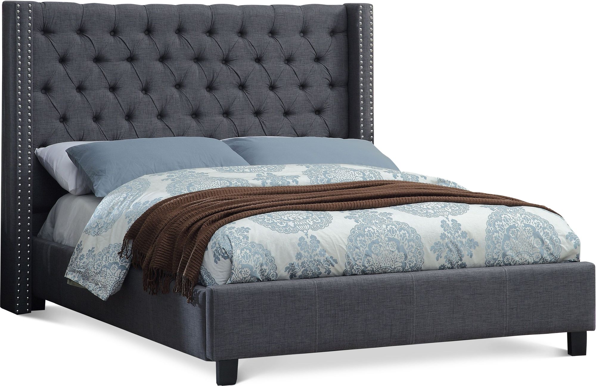 Ashton Linen Fabric Bed