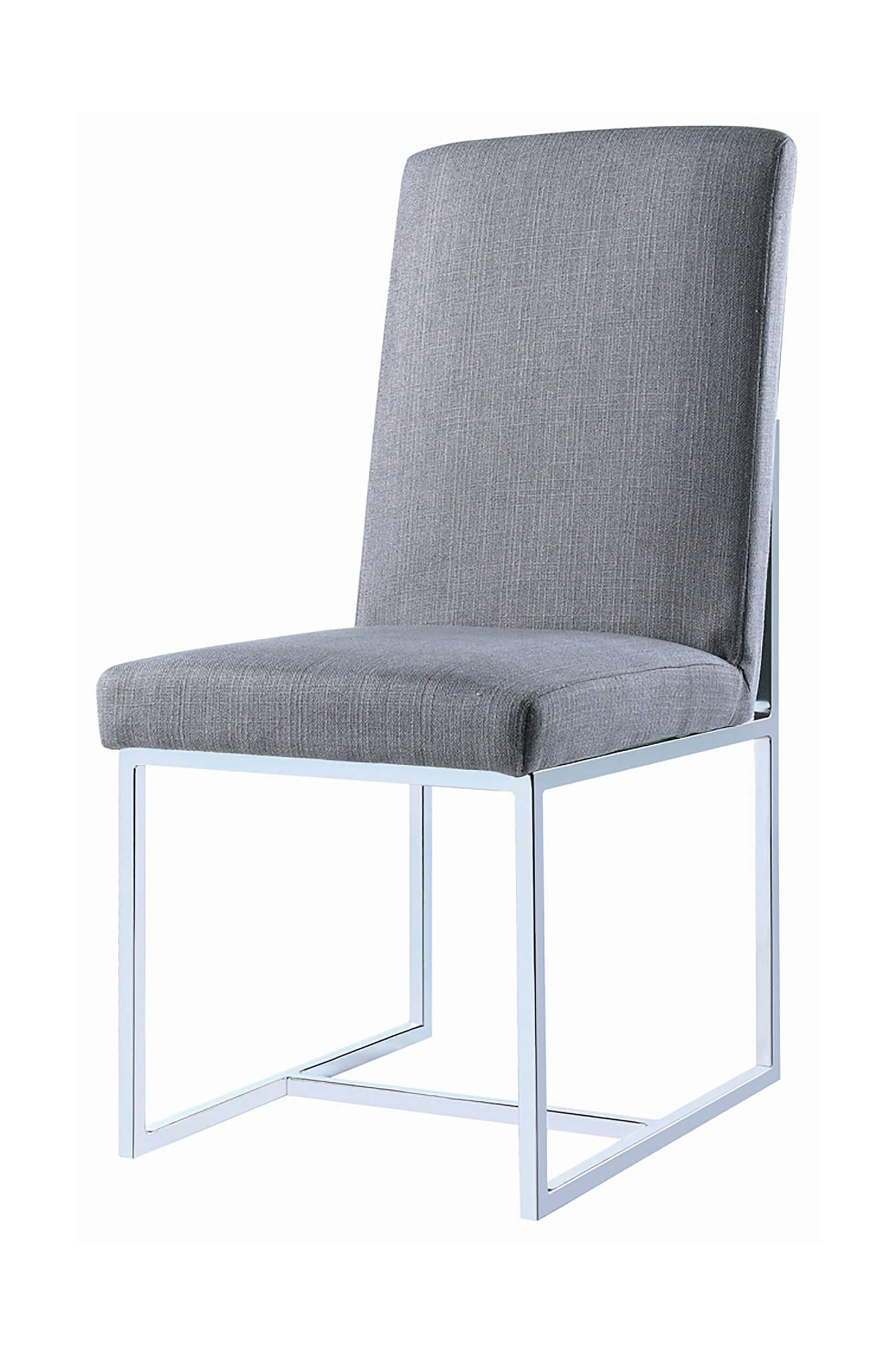 Mackinnon Fabric Side Chair with Chrome Base