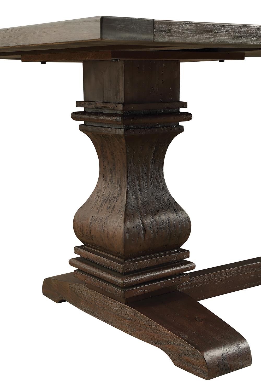 Parkins 86" Rectangular Wood Veneer Double Pedestals Dining Table