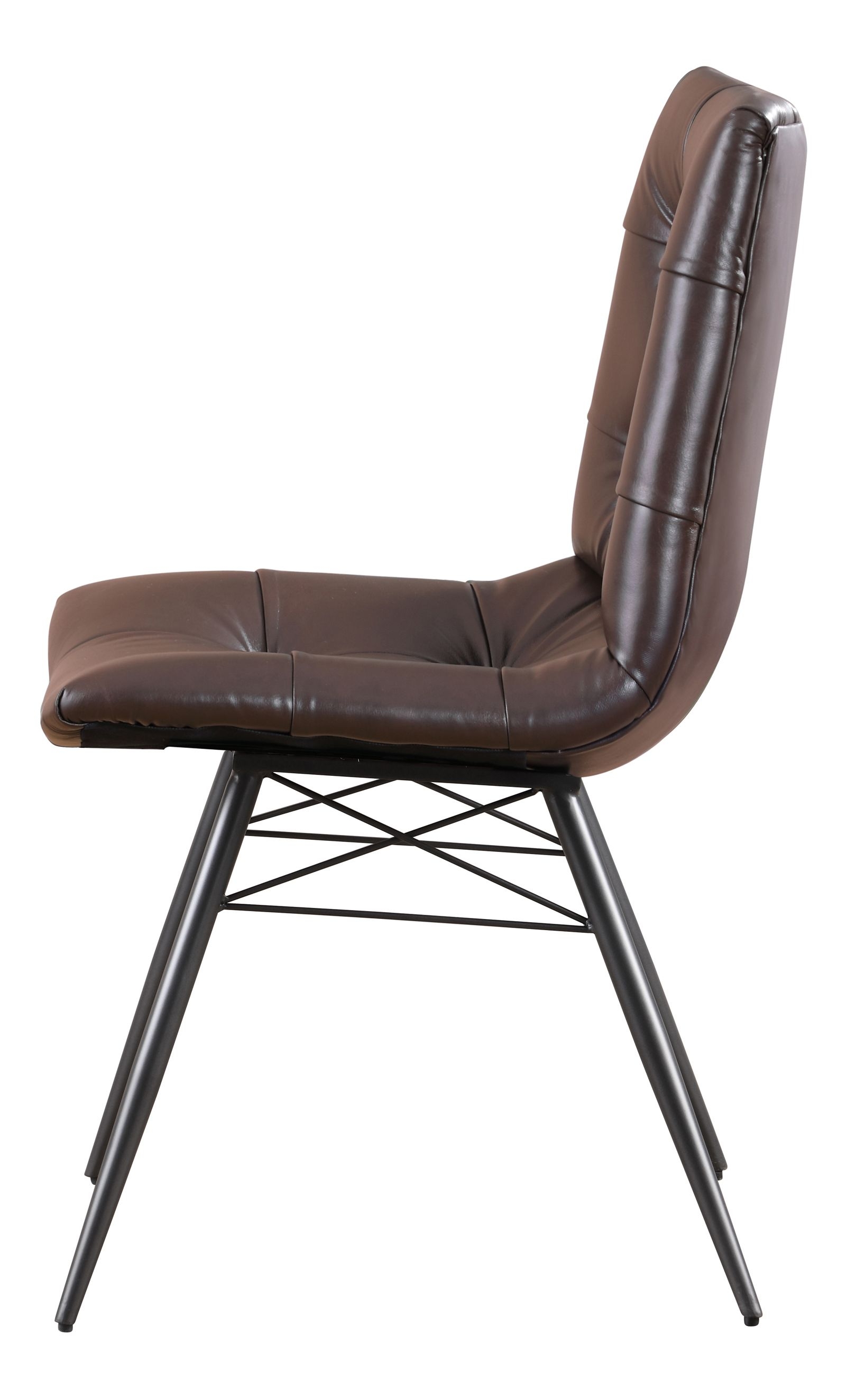 Aiken Tufted Leatherette Dining Chair with Metal Legs