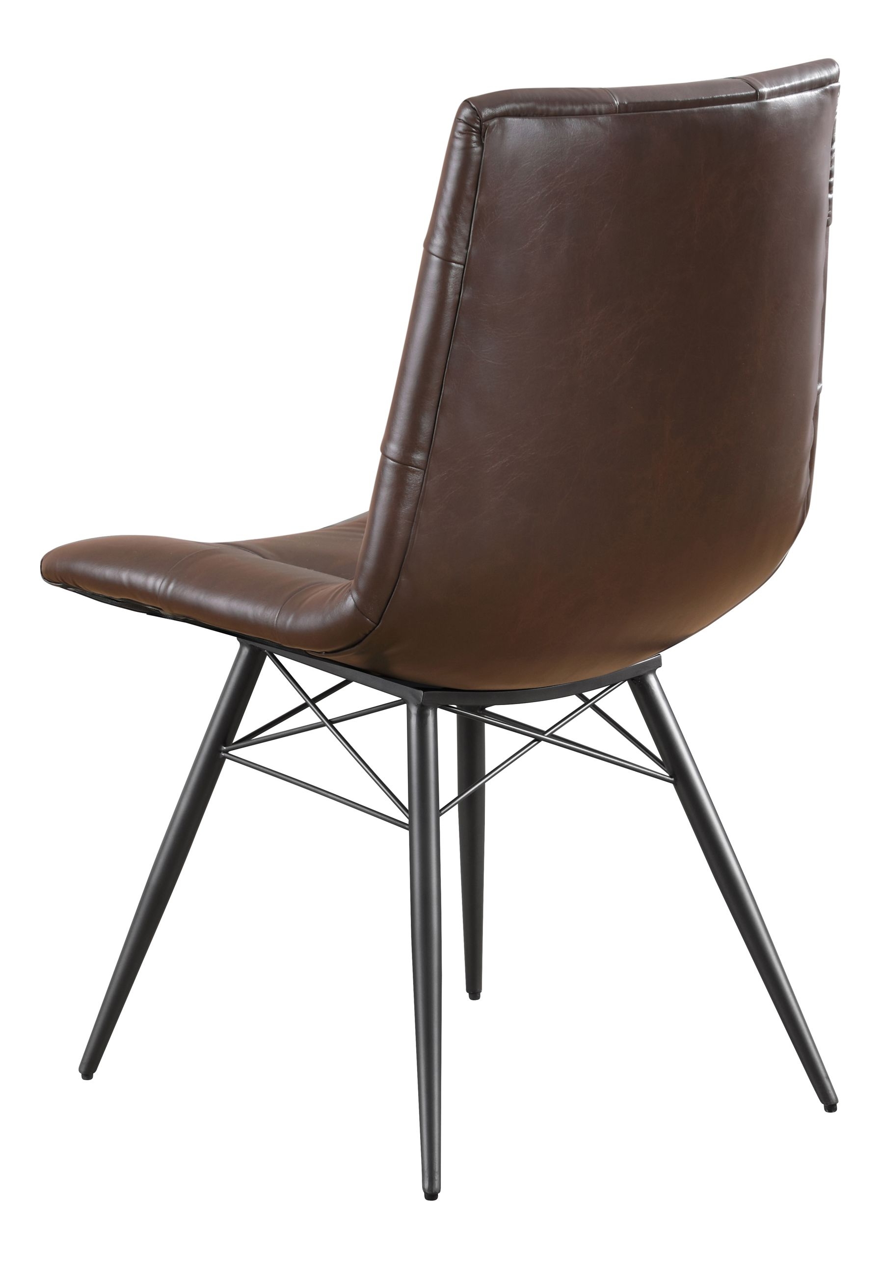 Aiken Tufted Leatherette Dining Chair with Metal Legs