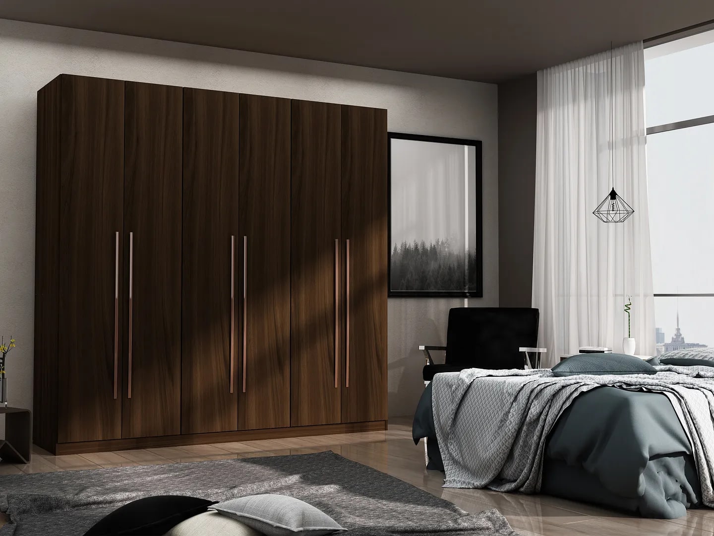 Gramercy Freestanding Wardrobe Armoire Closet 