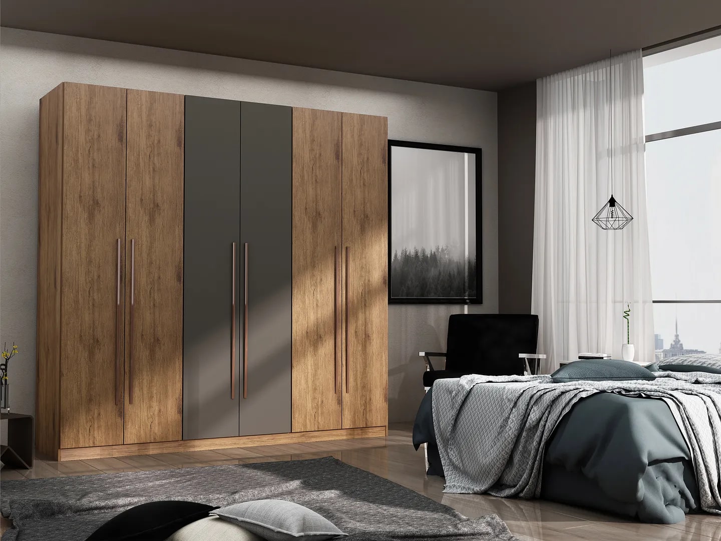 Gramercy Freestanding Wardrobe Armoire Closet 