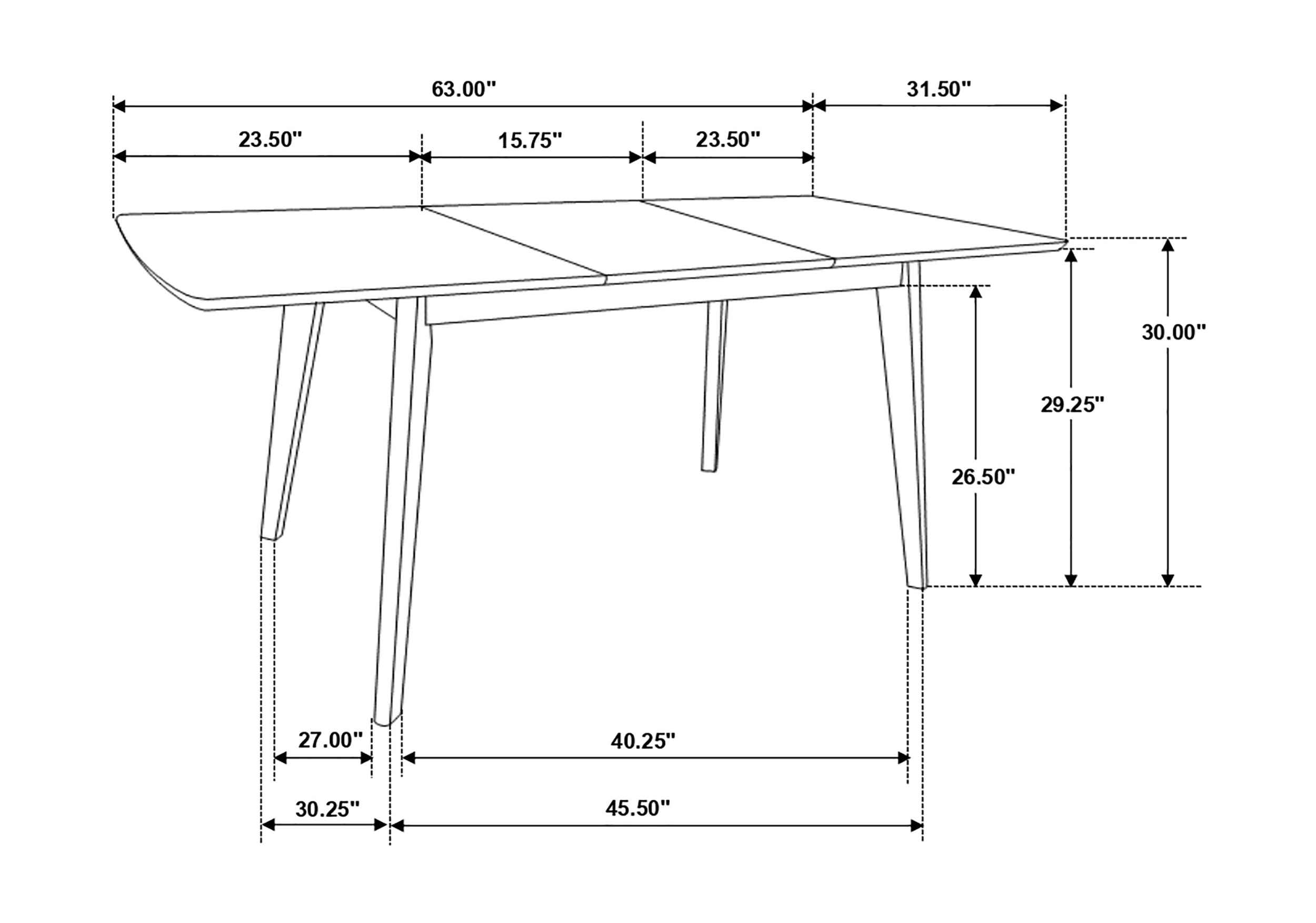 Alfredo Extendable Rectangular Wood Veneer Dining Table