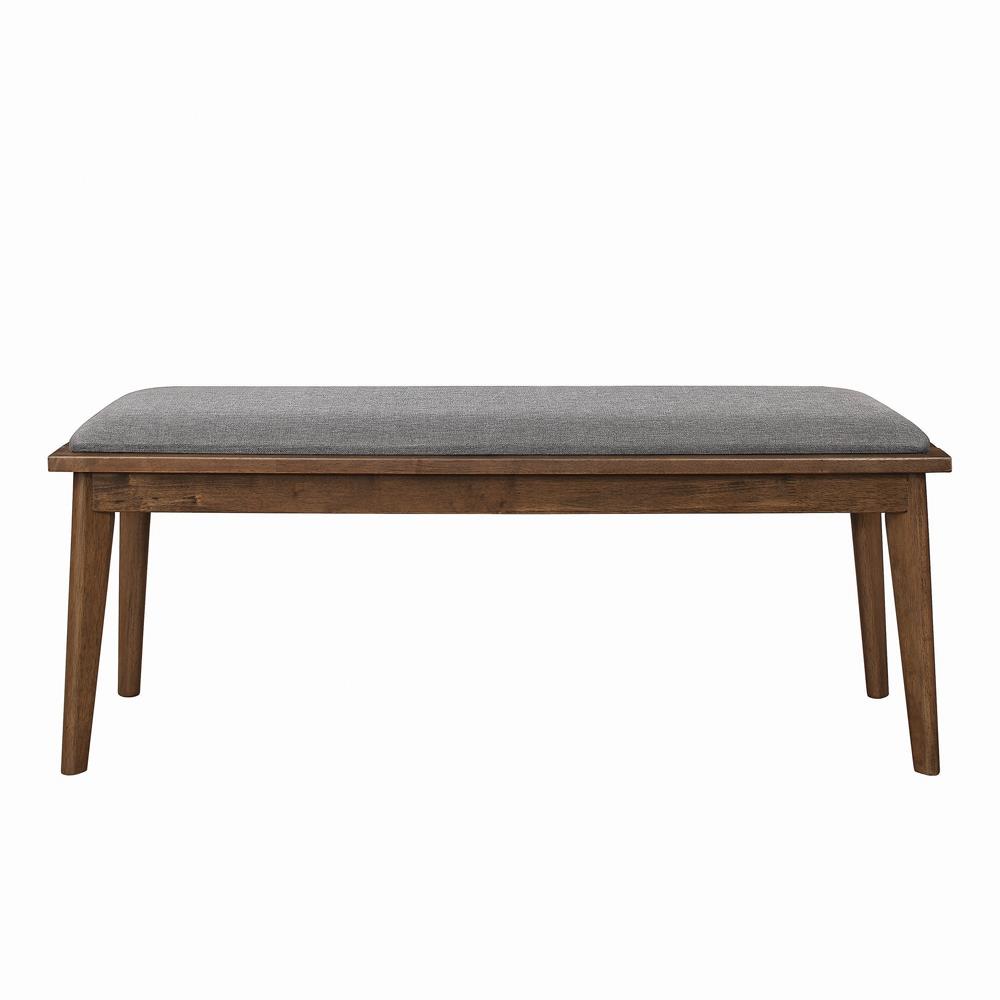 Alfredo Fabric Dining Bench with Wood Legs