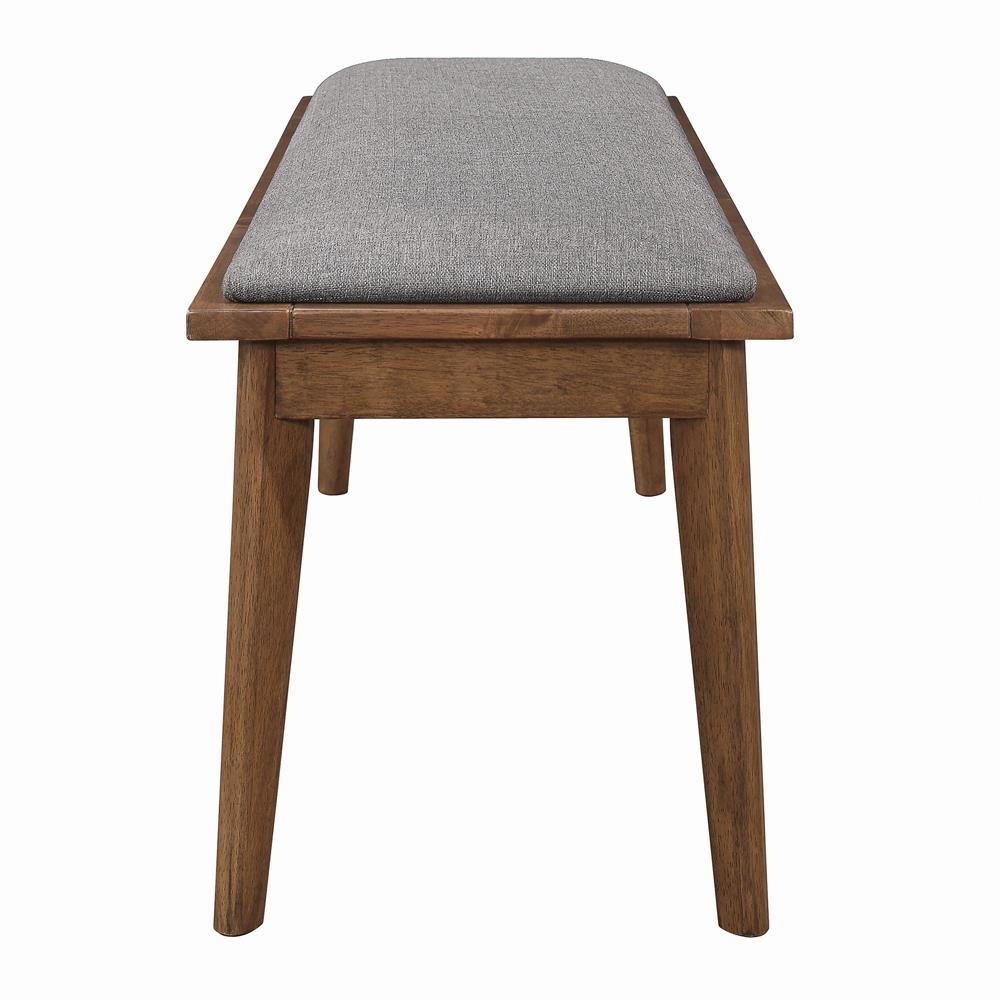 Alfredo Fabric Dining Bench with Wood Legs
