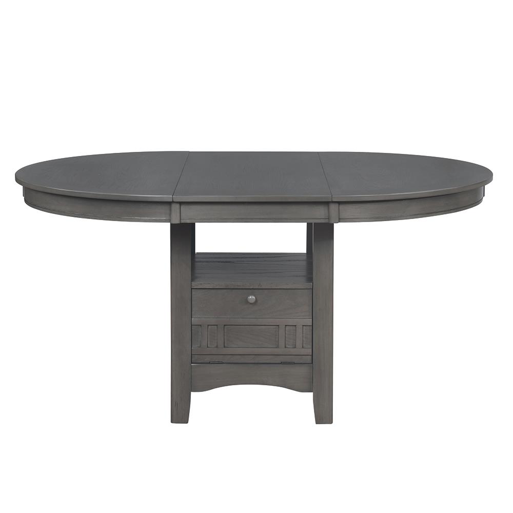 Lavon 42" Wood Veneer Round Extendable Dining Table with Storage