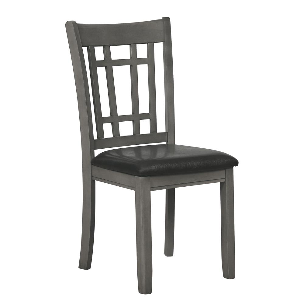 Lavon Leatherette Dining Side Chair with Wood Base